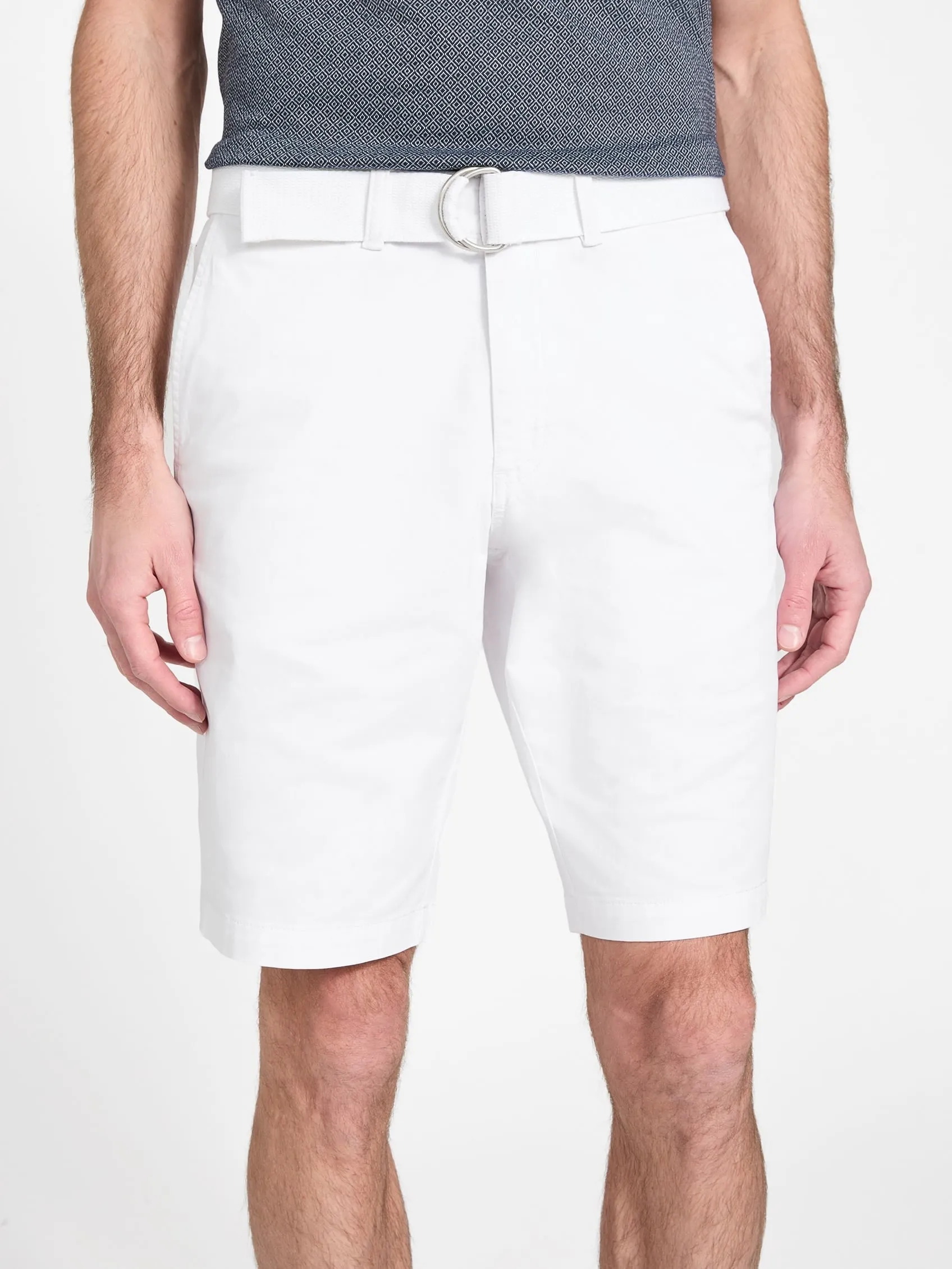Abel Stretch Flat-Front Shorts