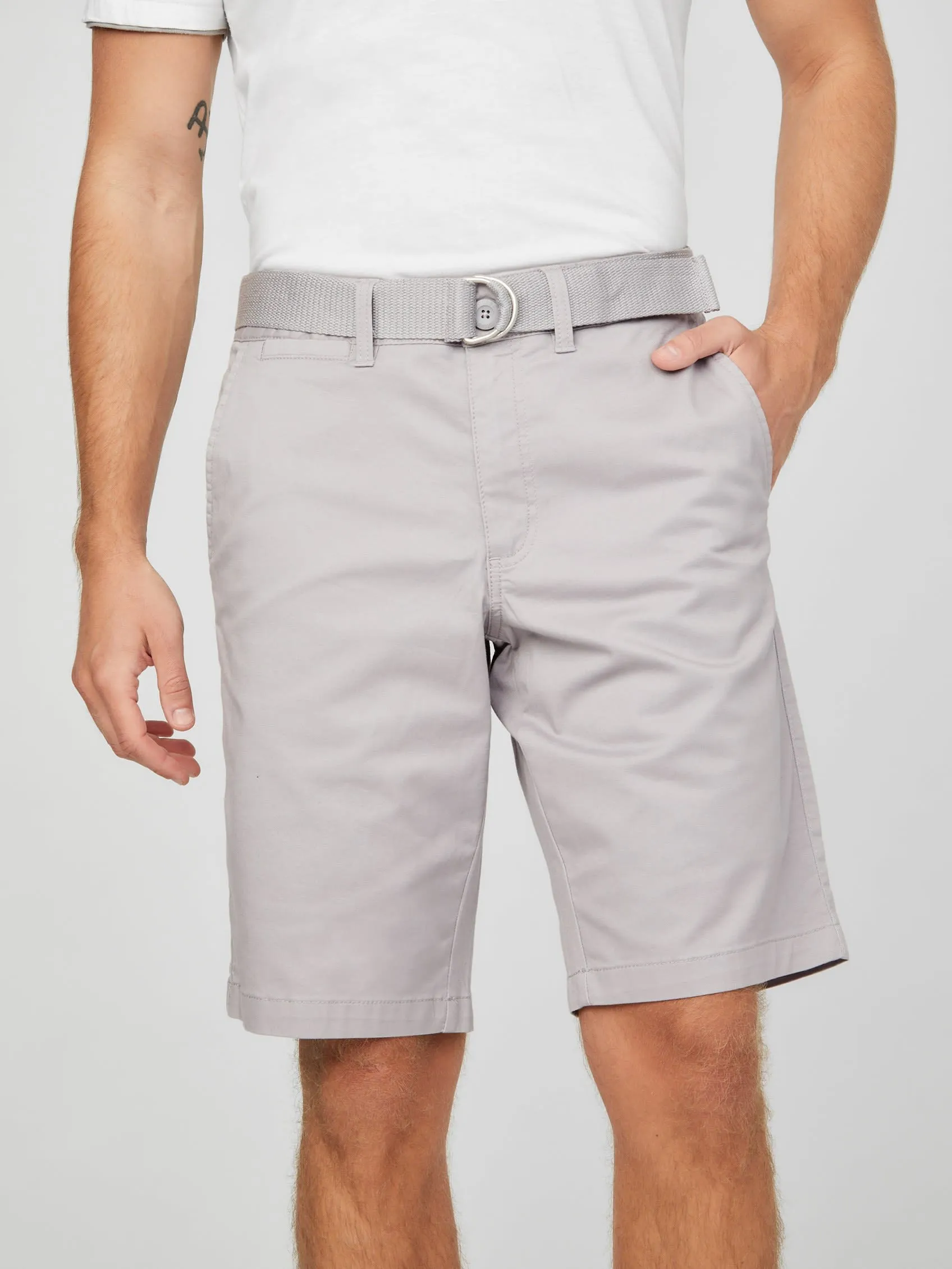 Abel Stretch Flat-Front Shorts