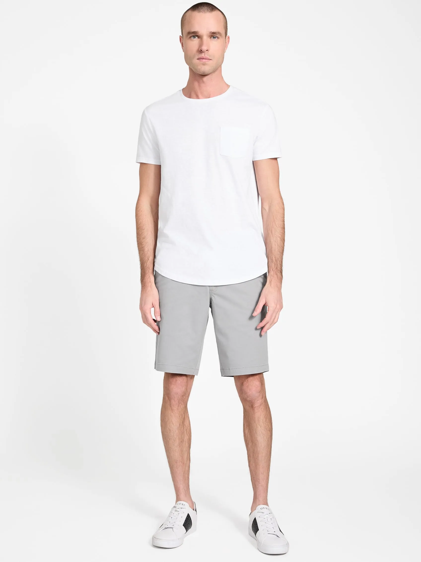 Abel Stretch Flat-Front Shorts