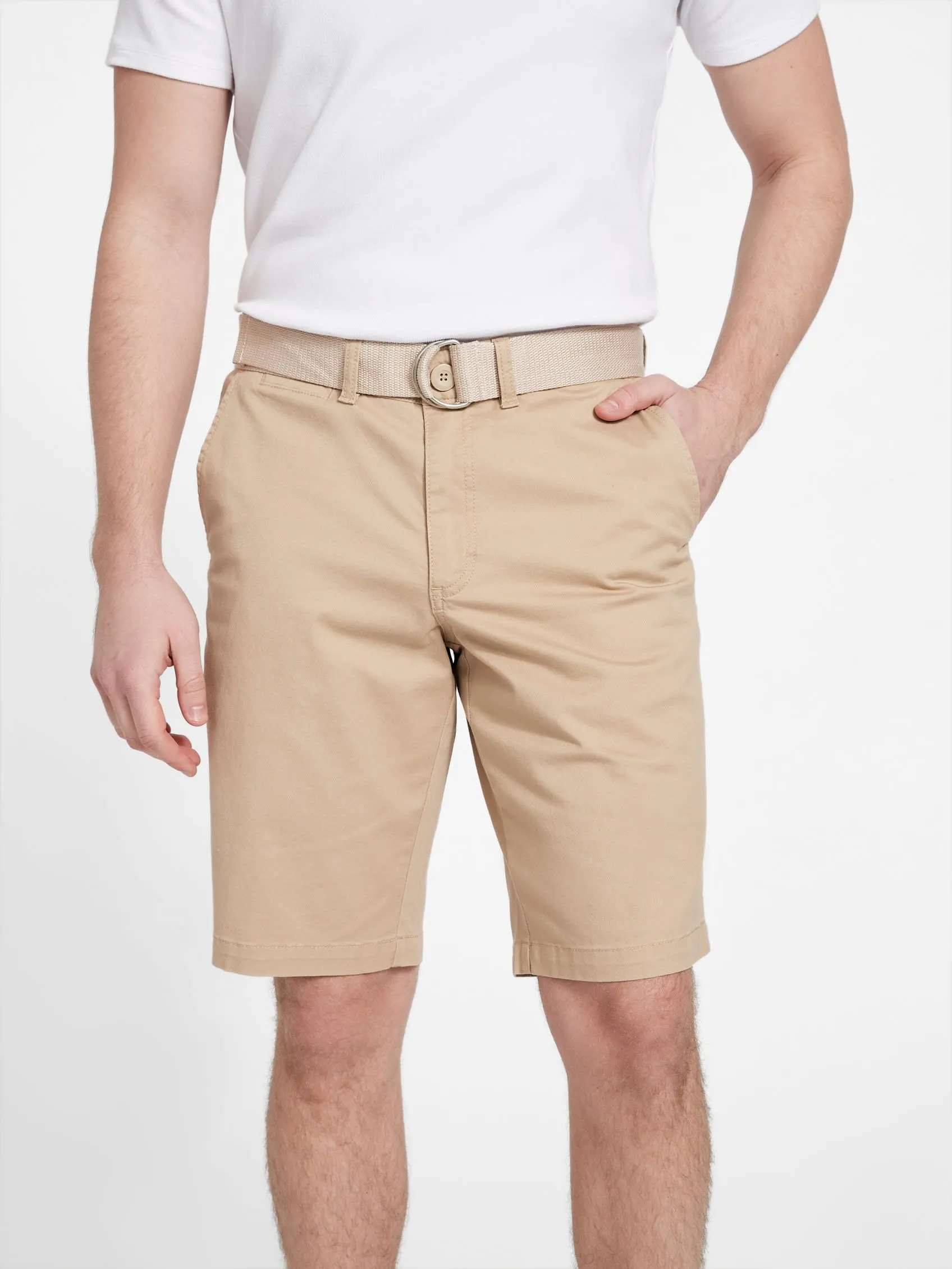 Abel Stretch Flat-Front Shorts