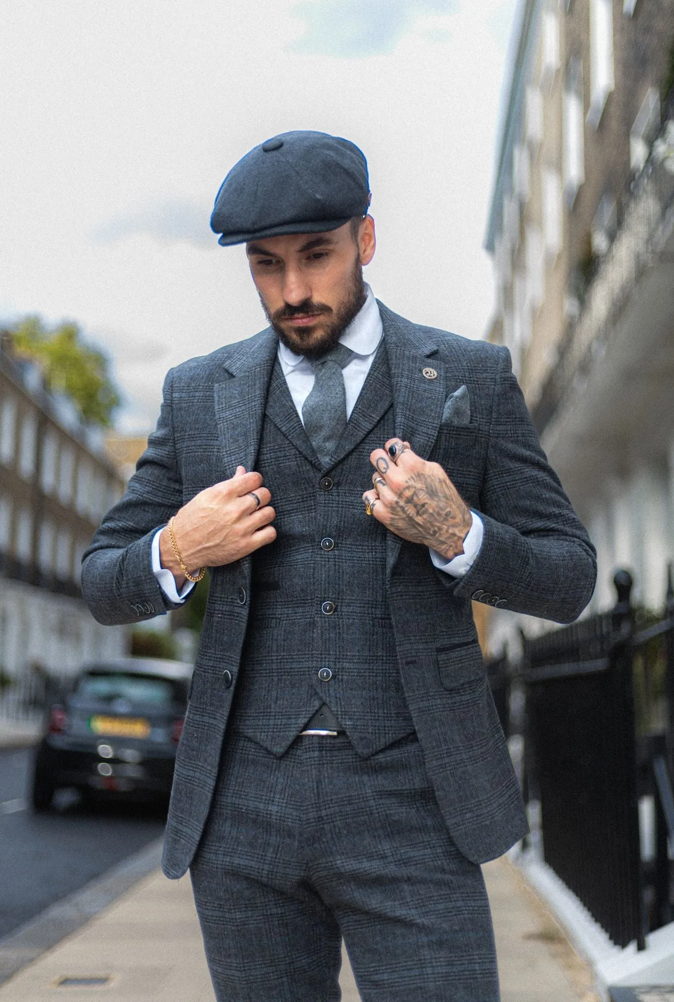 AK-12 Herringbone Tweed 3 Piece Suit