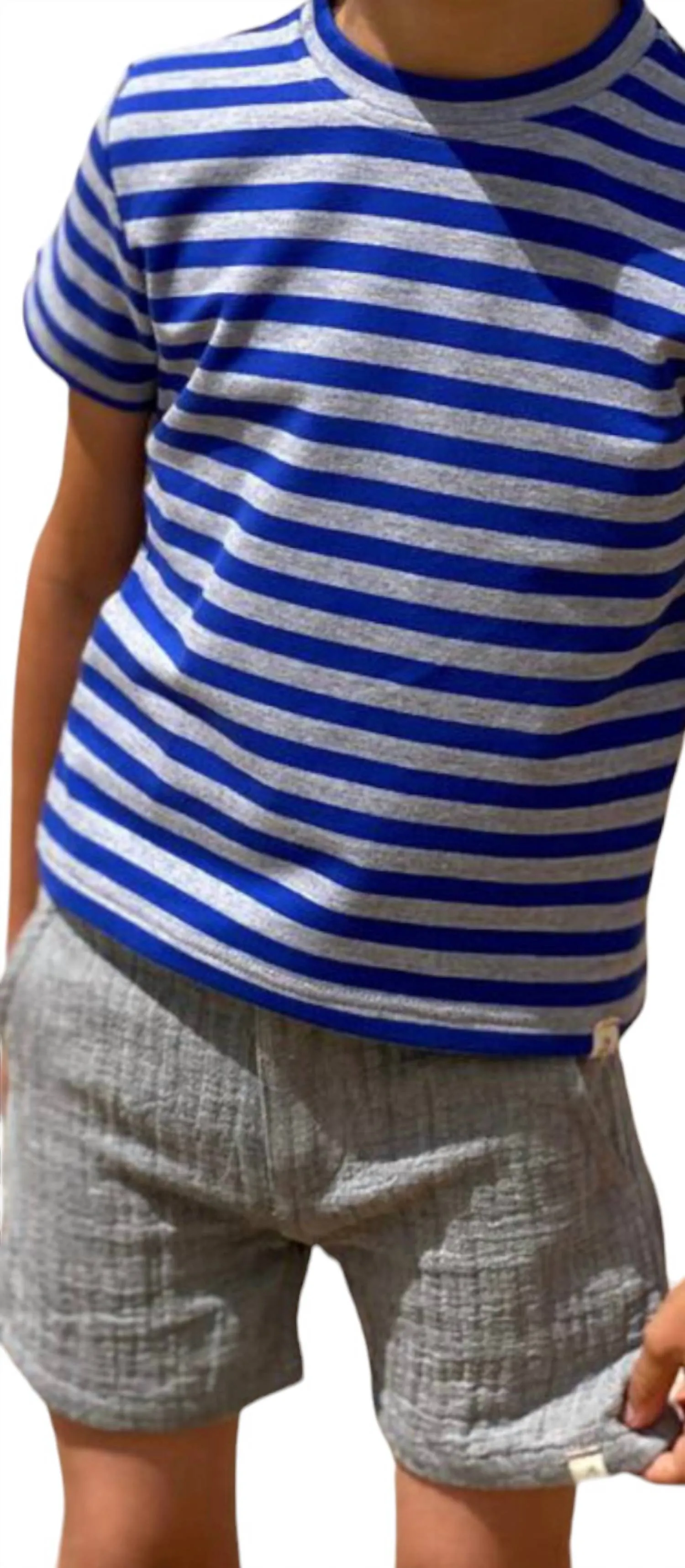 Boy's Crew Gauze Shorts In Grey