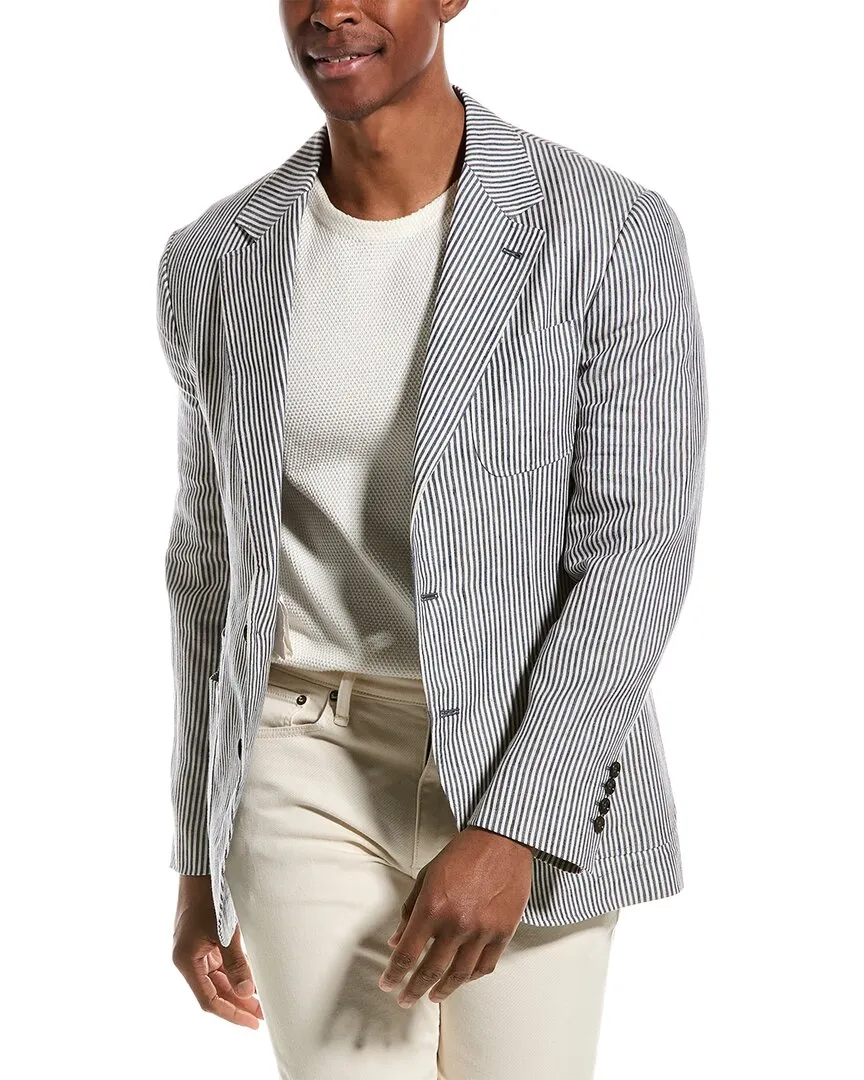 Brunello Cucinelli Linen & Wool-Blend Blazer