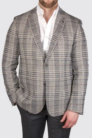 Bugatti Check Jacket Lt Grey/Tan