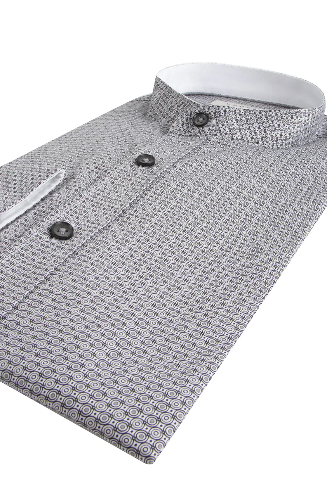 Bugatti Nehru Casual Shirt Grey