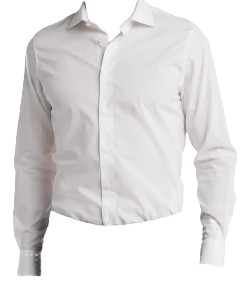 Cavalli Class by Roberto Cavalli Mens Comfort Fit White Dress Shirt