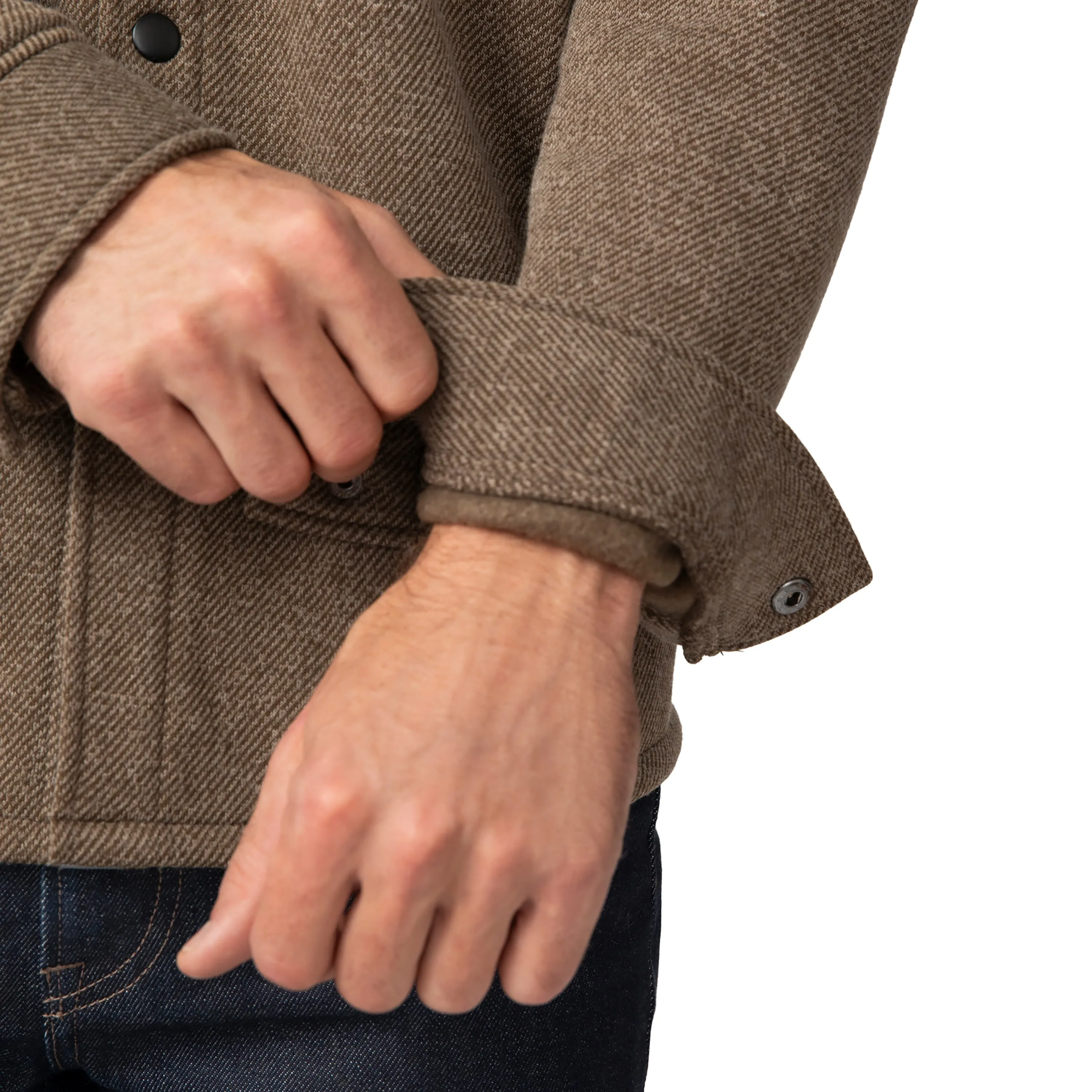 Free Country Men's Fleece Twill Snap Front Shirt