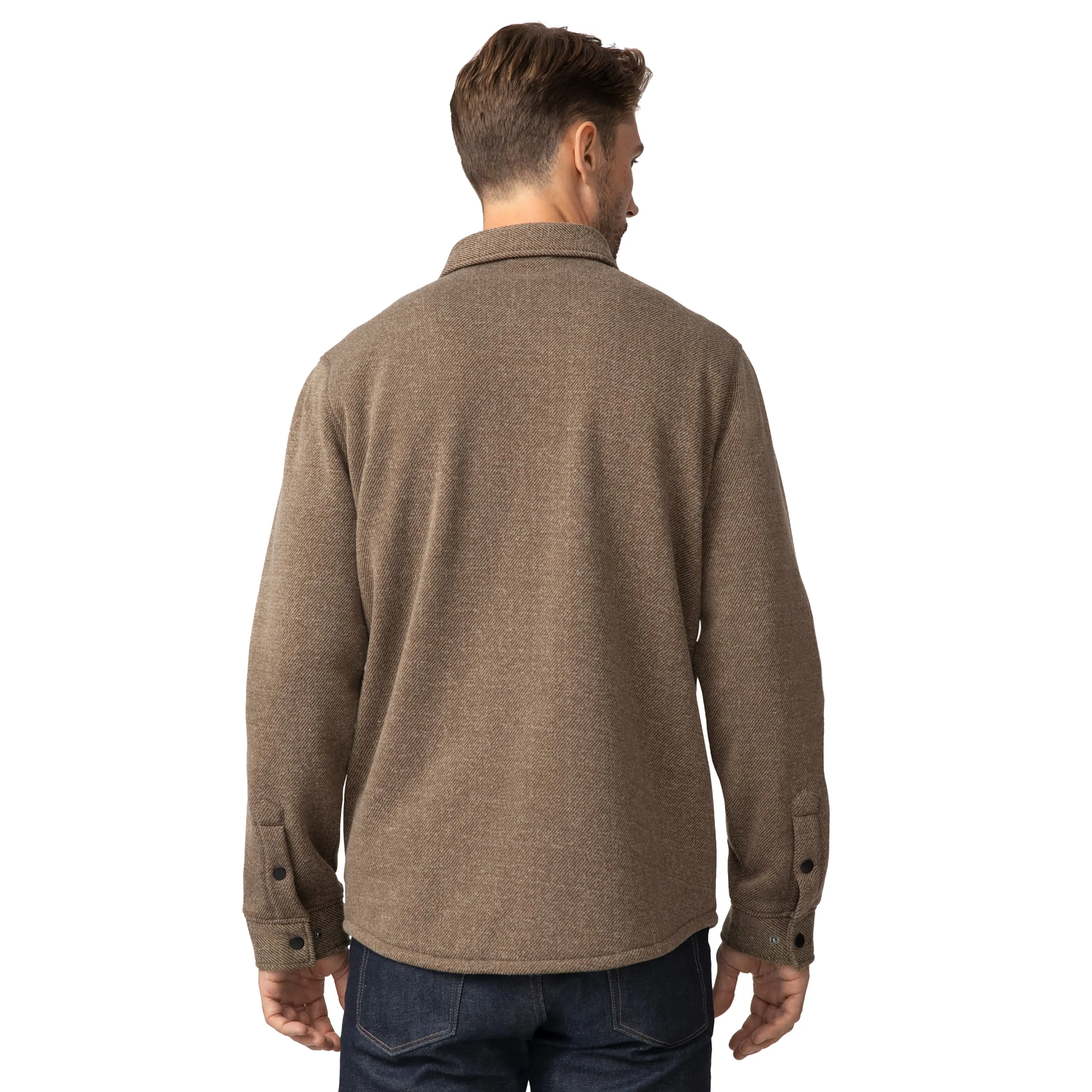 Free Country Men's Fleece Twill Snap Front Shirt