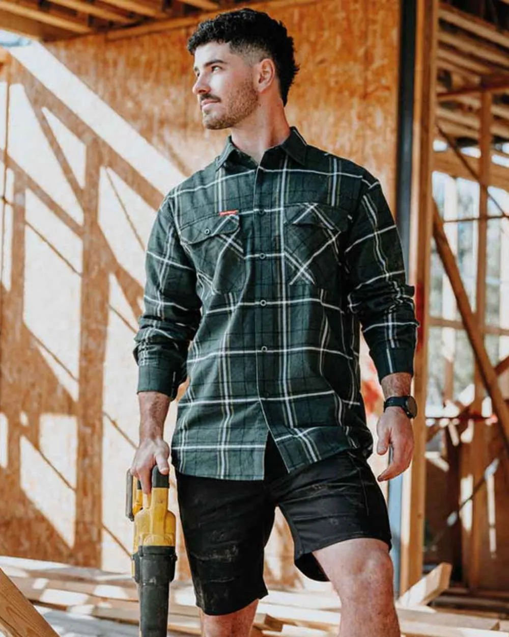 Hard Yakka Mens Lightweight Check Flannel Shirt