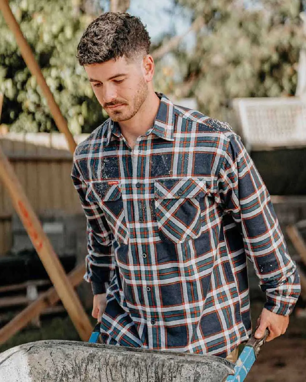Hard Yakka Mens Lightweight Check Flannel Shirt