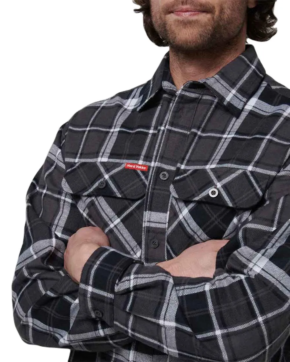 Hard Yakka Mens Lightweight Check Flannel Shirt