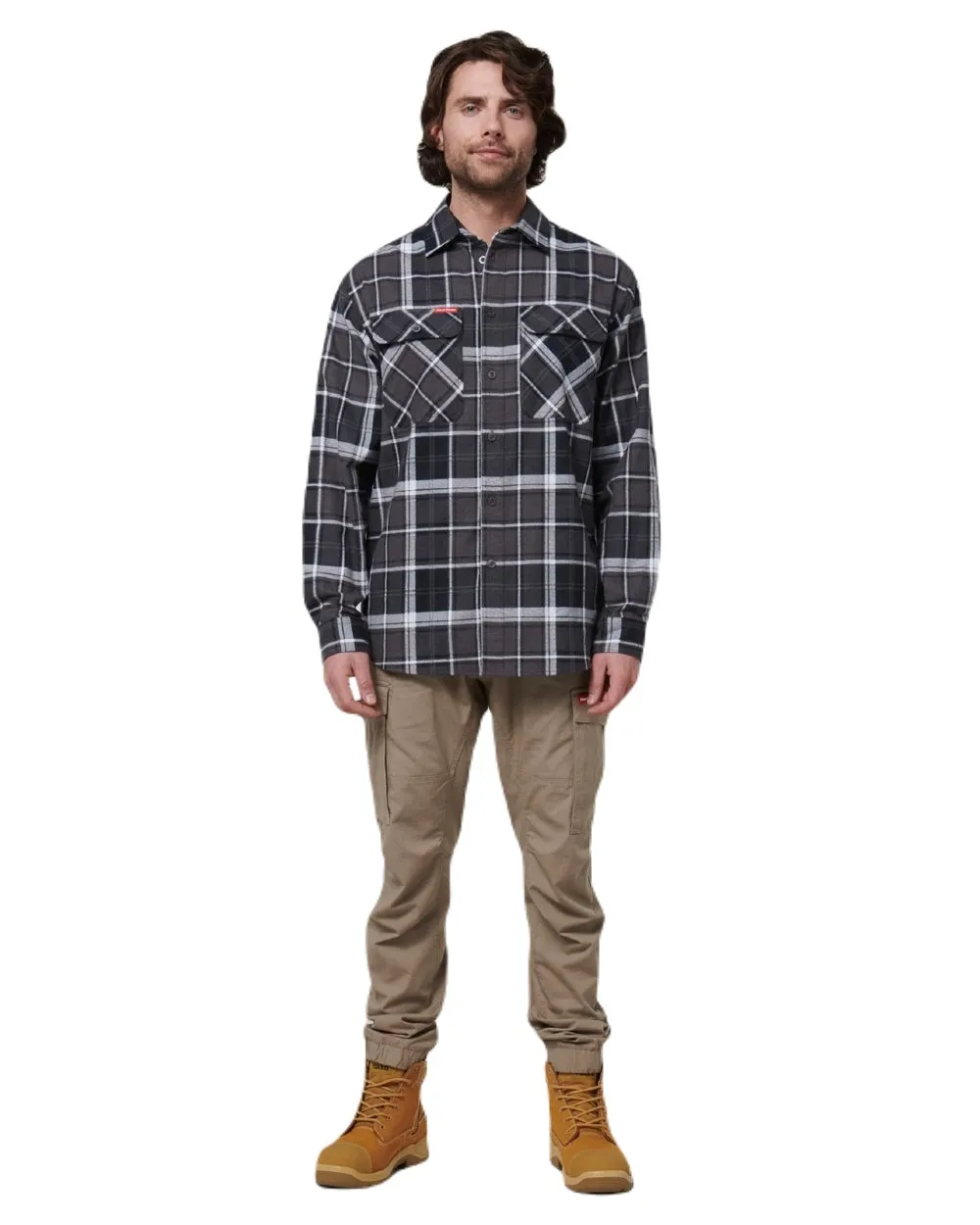 Hard Yakka Mens Lightweight Check Flannel Shirt