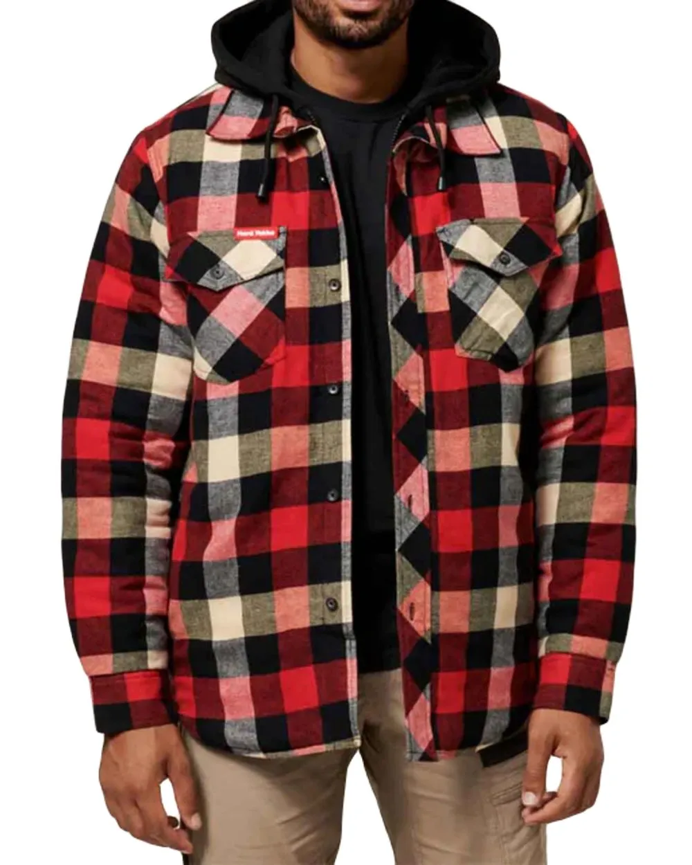 Hard Yakka Mens Quilted Flannel Shacket
