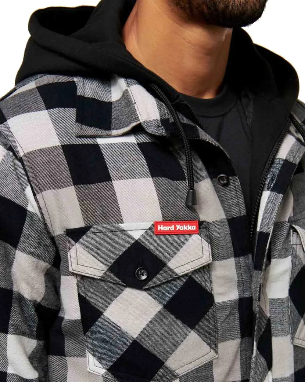Hard Yakka Mens Quilted Flannel Shacket