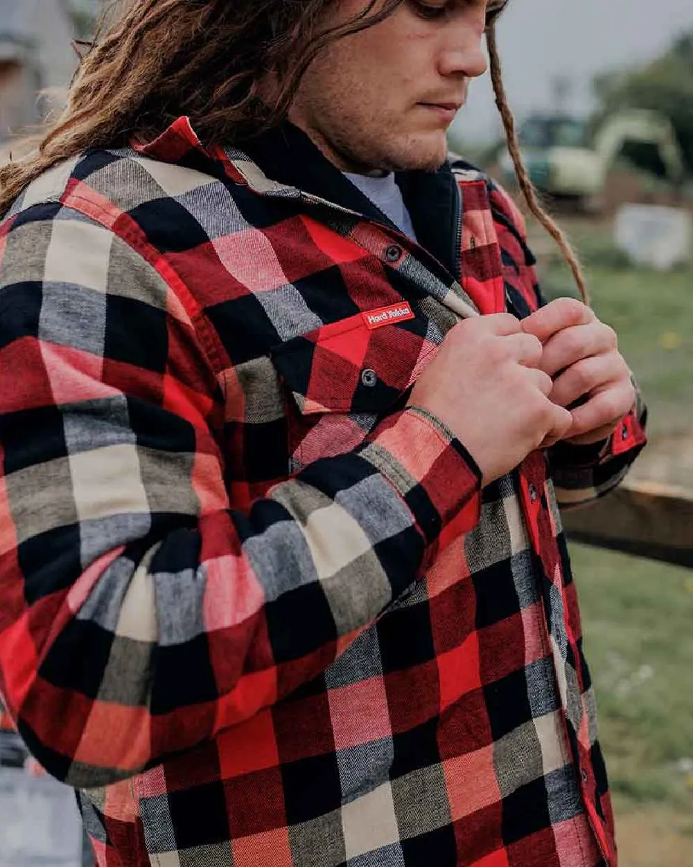 Hard Yakka Mens Quilted Flannel Shacket