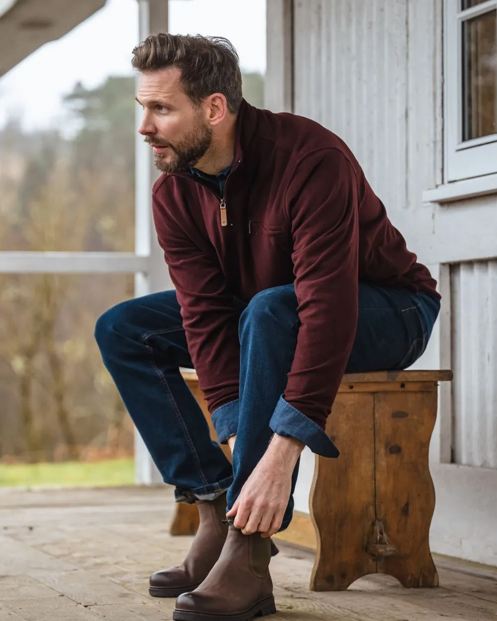 Hoggs of Fife Islander 1/4 Zip Micro Fleece Shirt