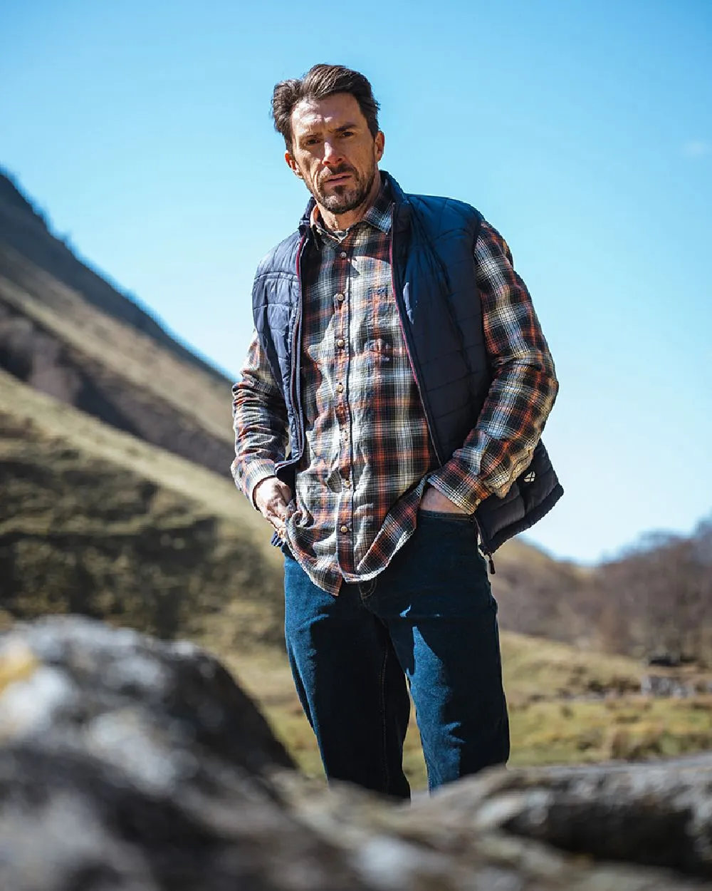 Hoggs of Fife Tiree Herringbone Check Shirt