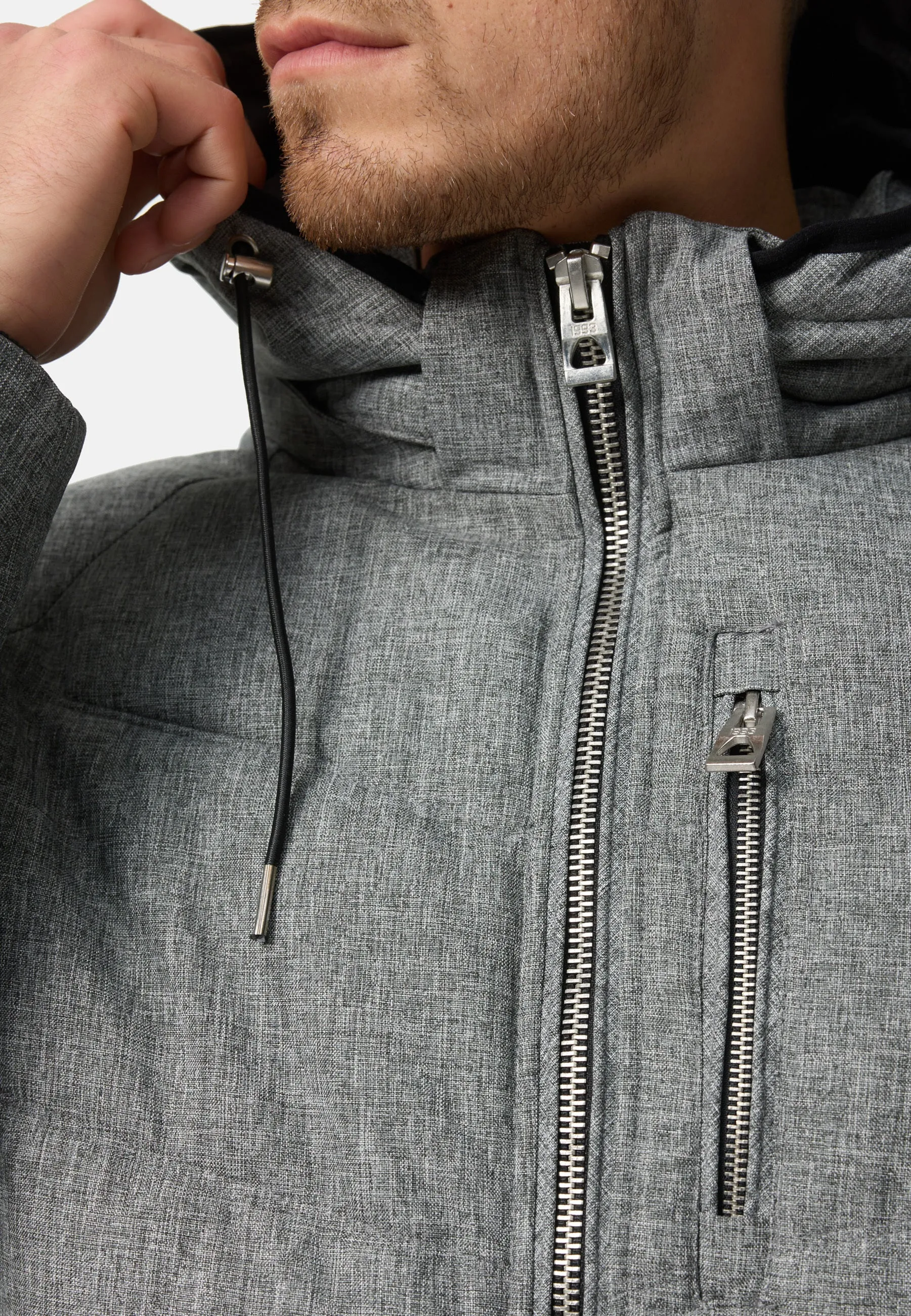 Indicode Herren Circus Steppjacke in Daunenjacken-Optik mit Kapuze
