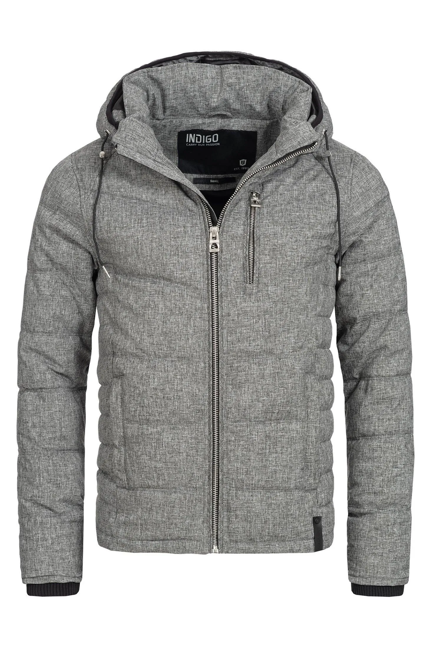 Indicode Herren Circus Steppjacke in Daunenjacken-Optik mit Kapuze