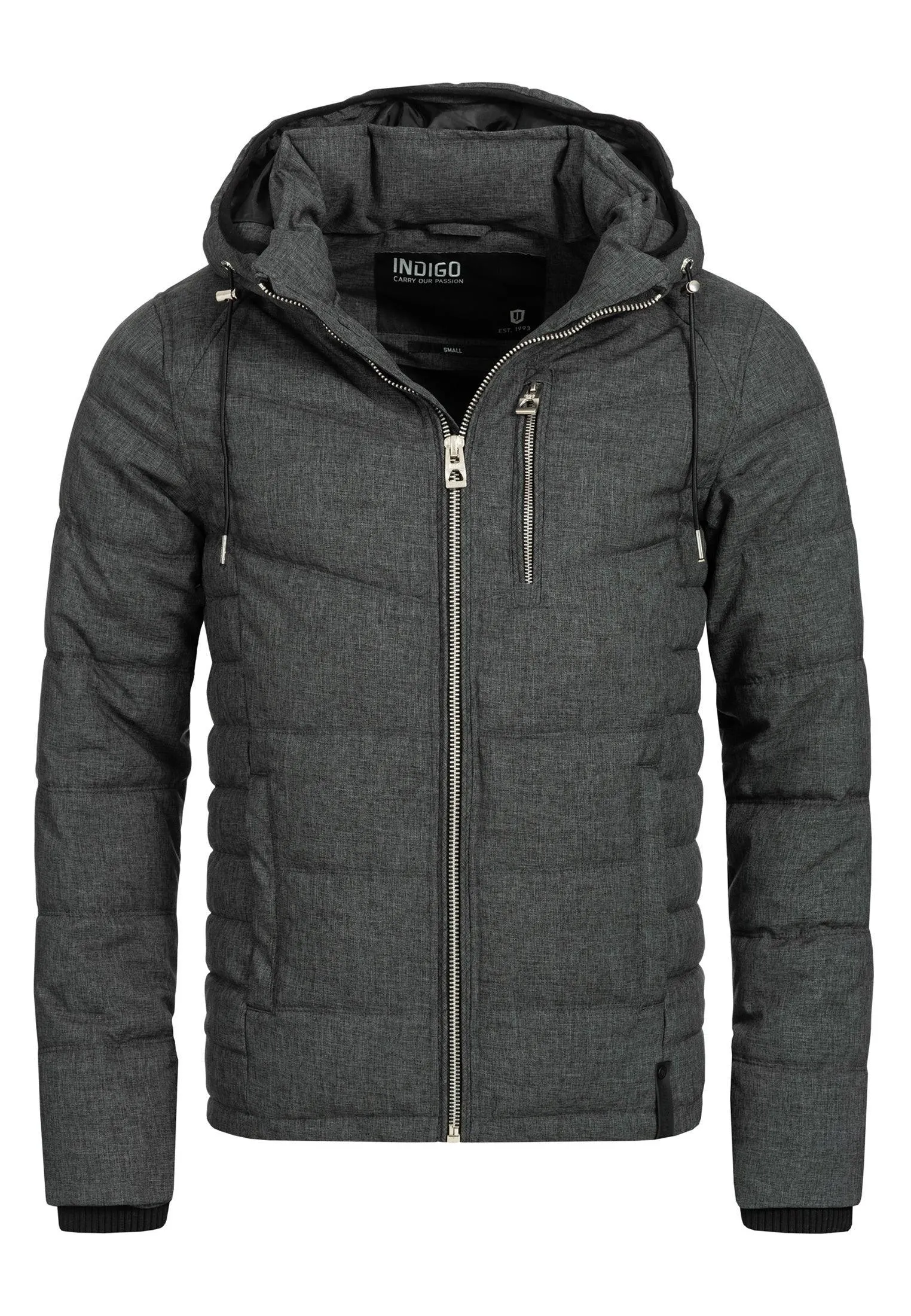 Indicode Herren Circus Steppjacke in Daunenjacken-Optik mit Kapuze