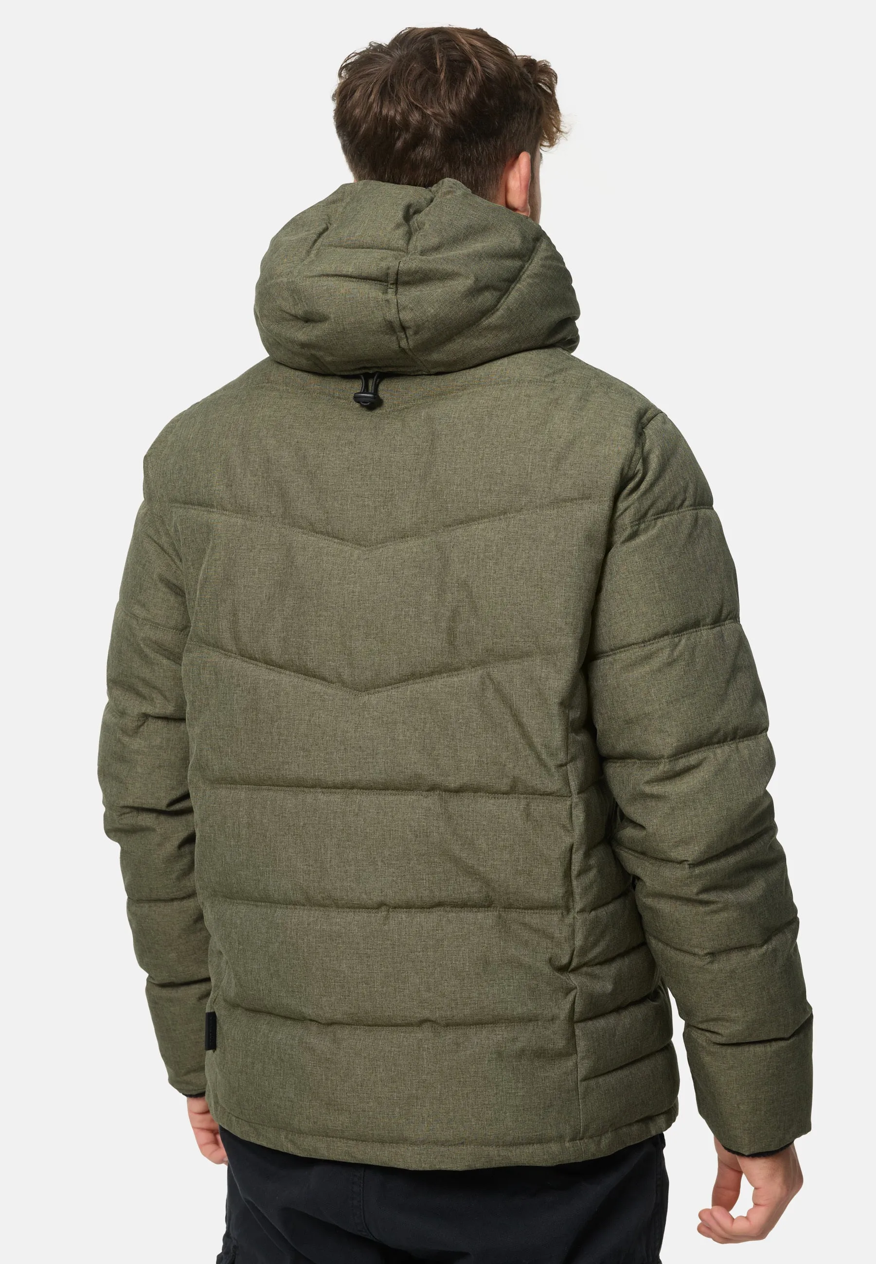 Indicode Herren Circus Steppjacke in Daunenjacken-Optik mit Kapuze