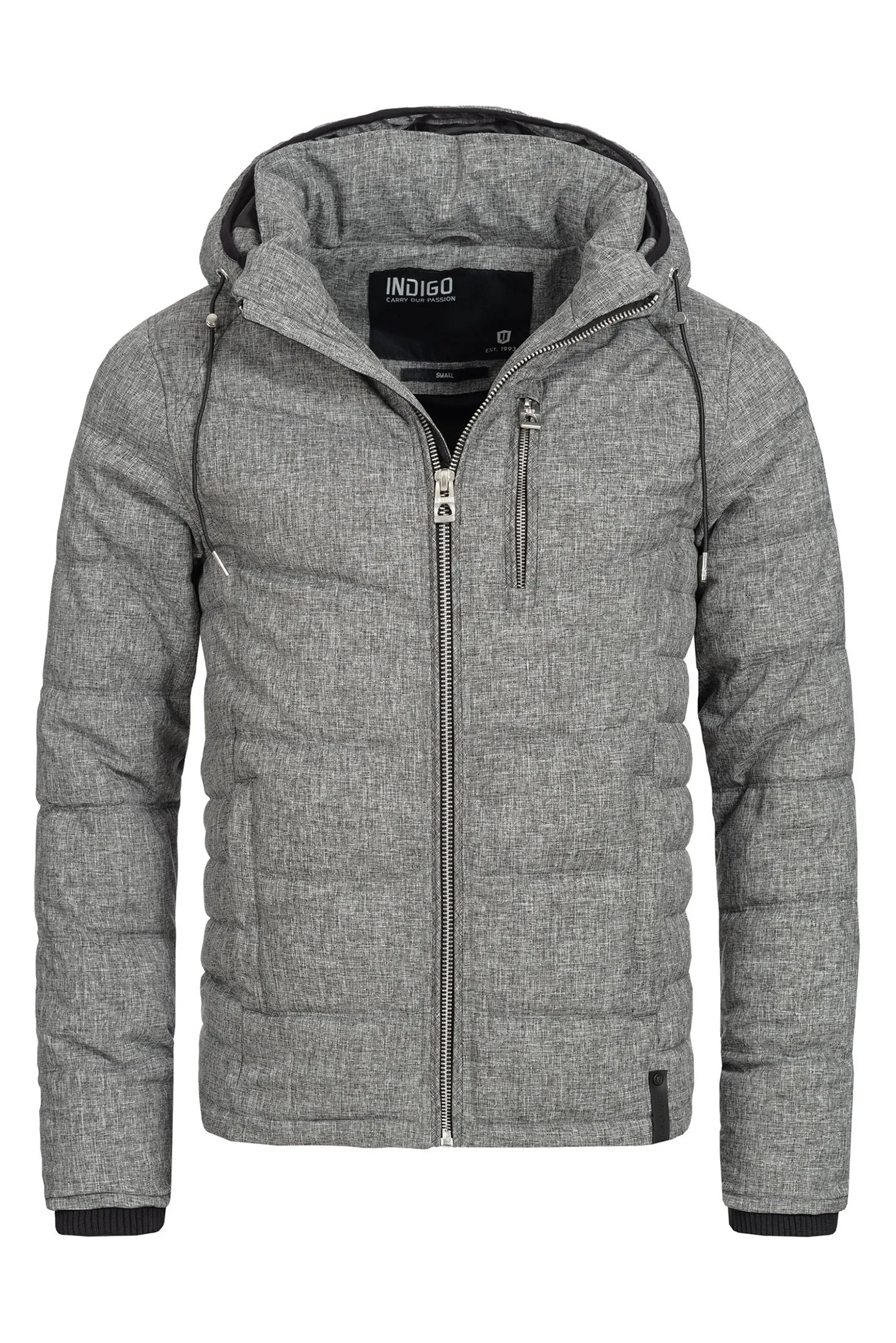 Indicode Herren Circus Steppjacke in Daunenjacken-Optik mit Kapuze
