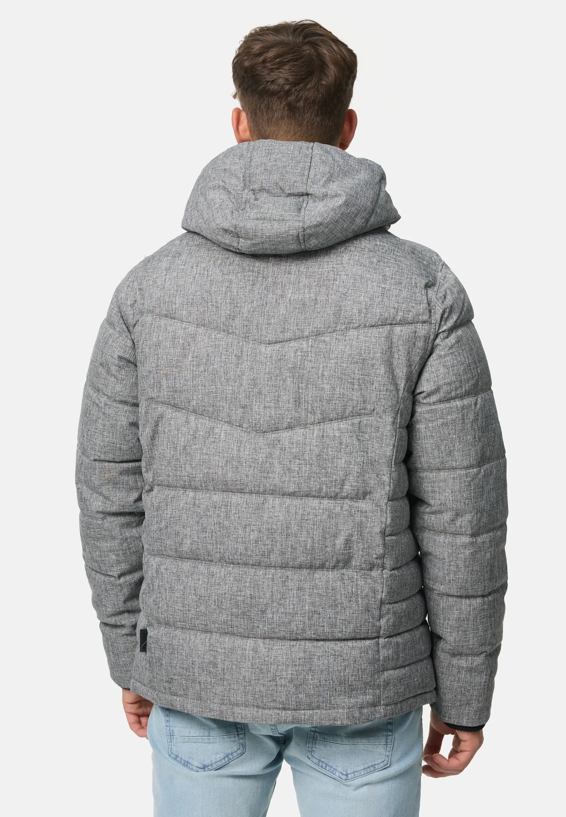 Indicode Herren Circus Steppjacke in Daunenjacken-Optik mit Kapuze