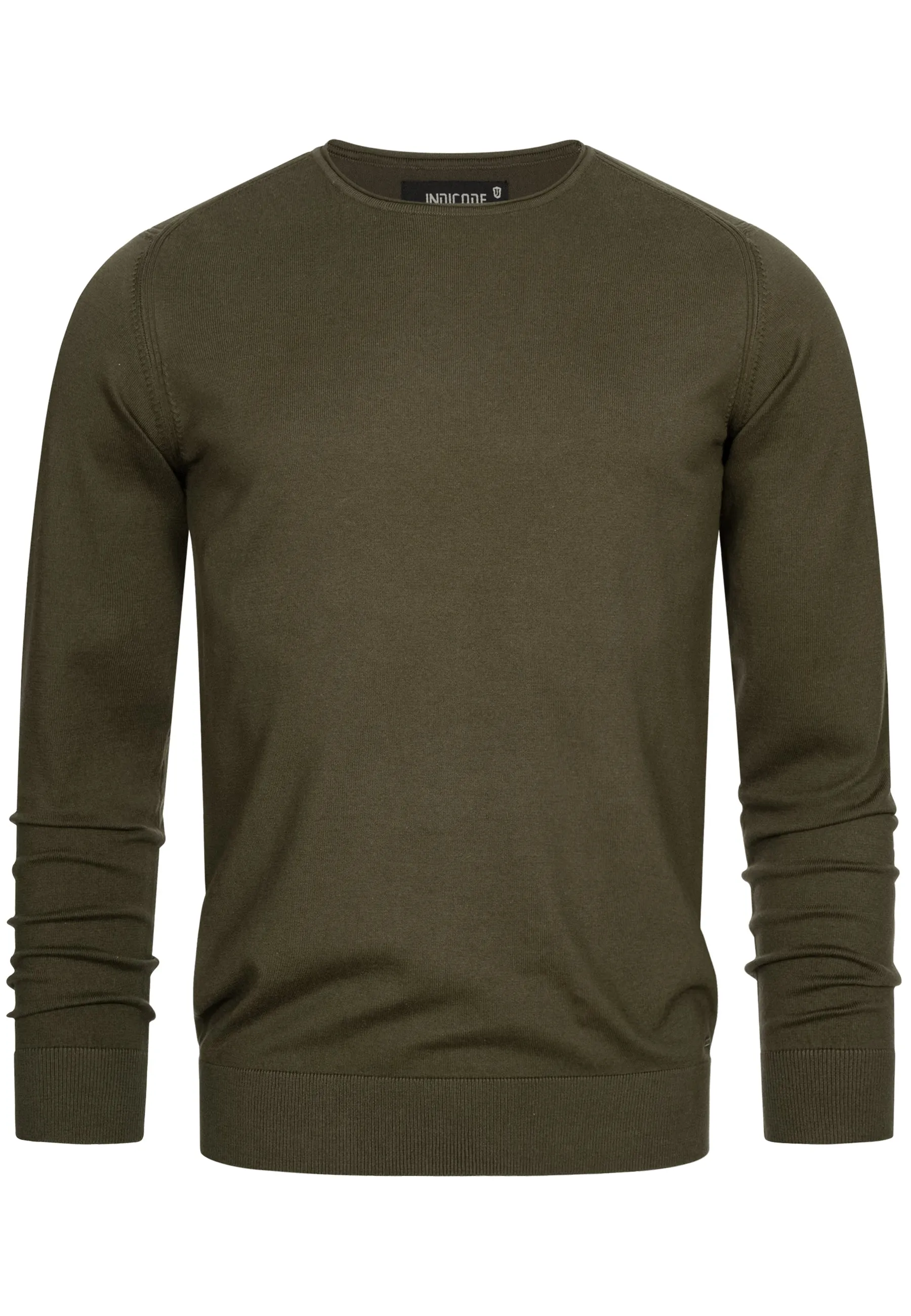 Indicode Herren Gamal Strickpullover mit Rundhals-Ausschnitt  aus 80% Baumwolle