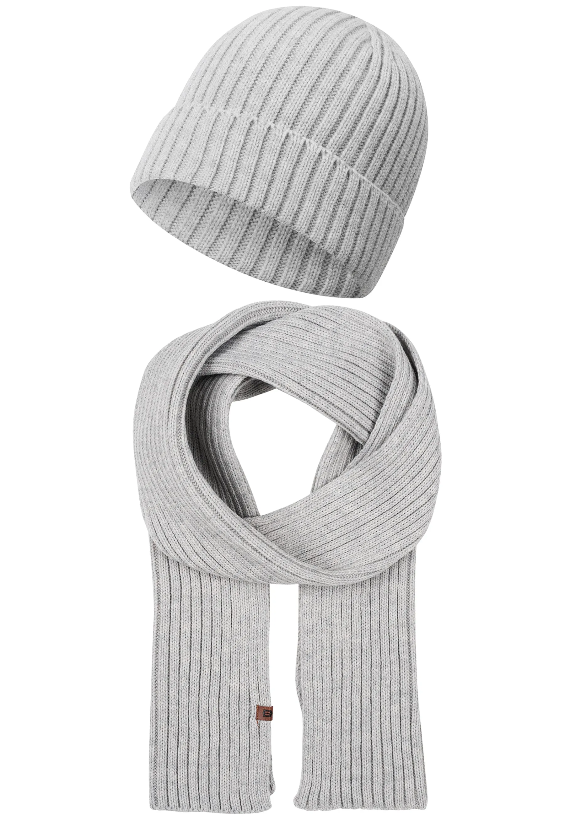 Indicode Herren Geyser Winter-Set Mütze & Schal