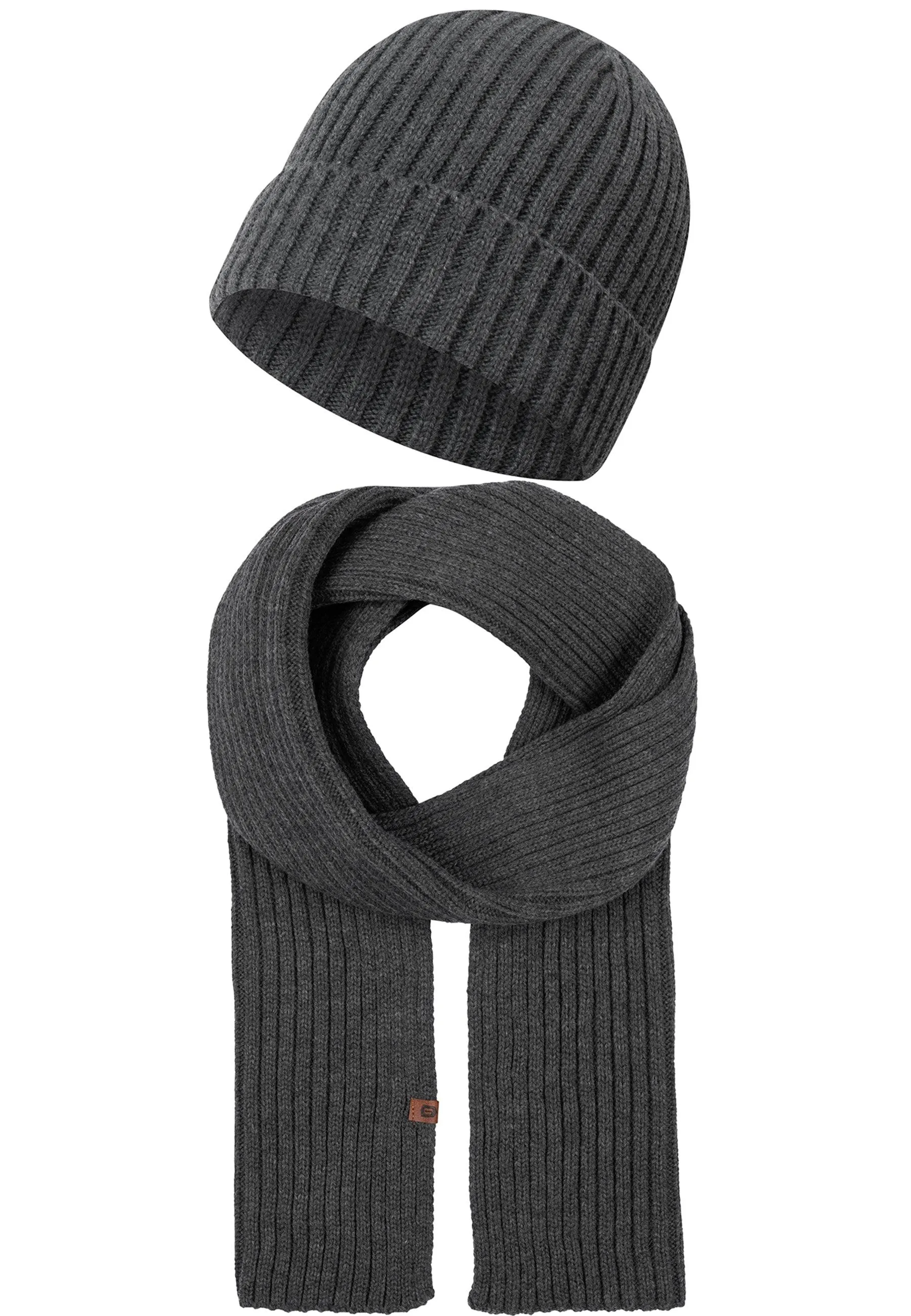 Indicode Herren Geyser Winter-Set Mütze & Schal
