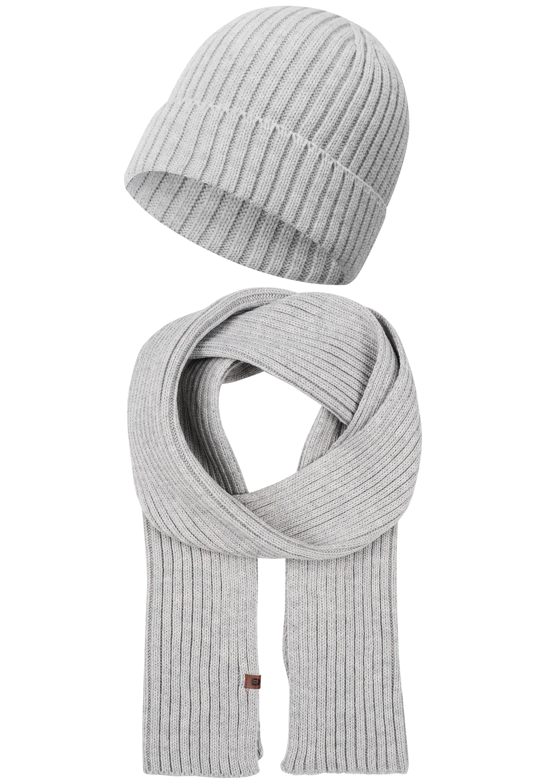 Indicode Herren Geyser Winter-Set Mütze & Schal