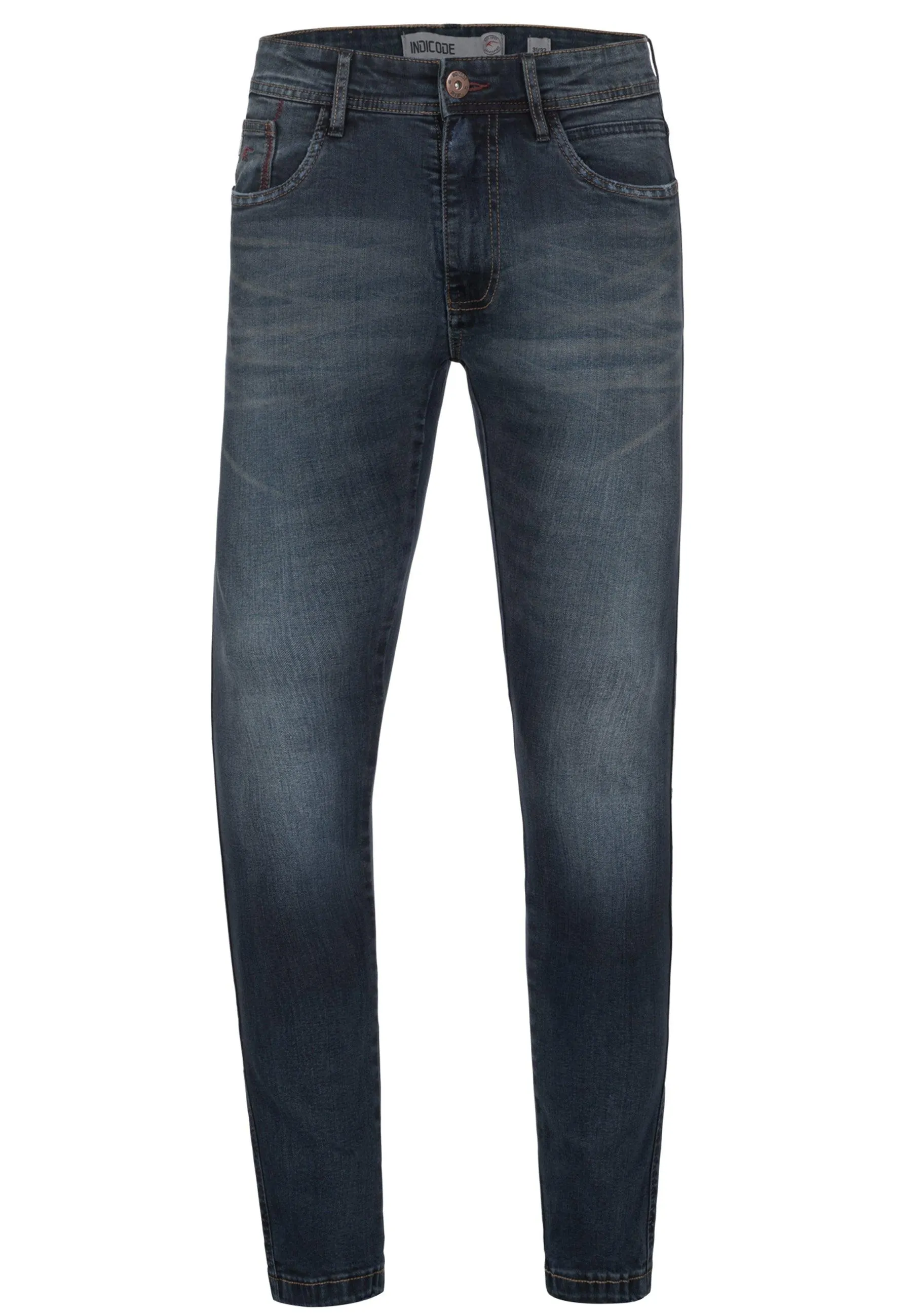 Indicode Herren Jake Super Stretch Jeanshose aus 90% Baumwolle mit 5 Taschen