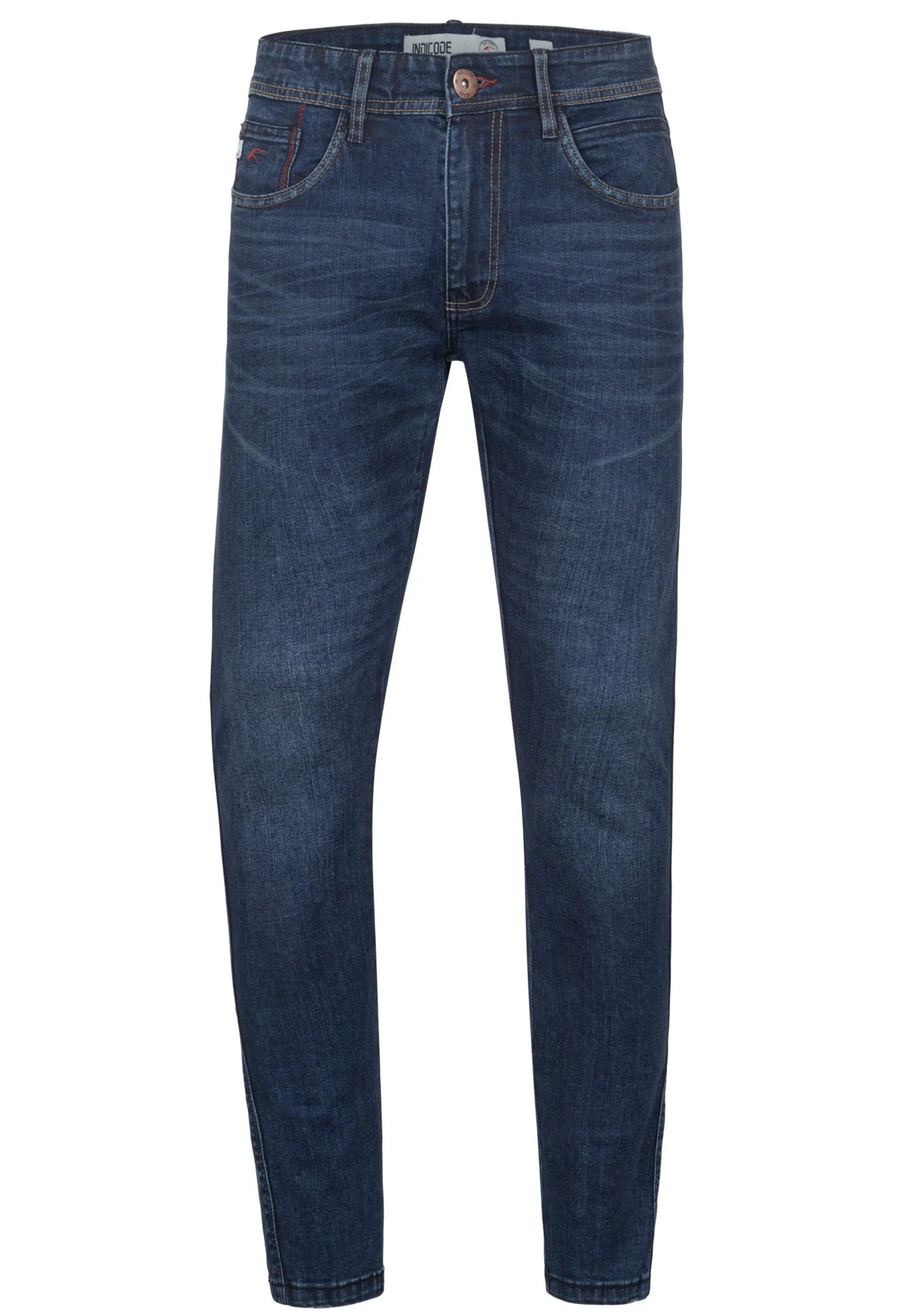 Indicode Herren Jake Super Stretch Jeanshose aus 90% Baumwolle mit 5 Taschen