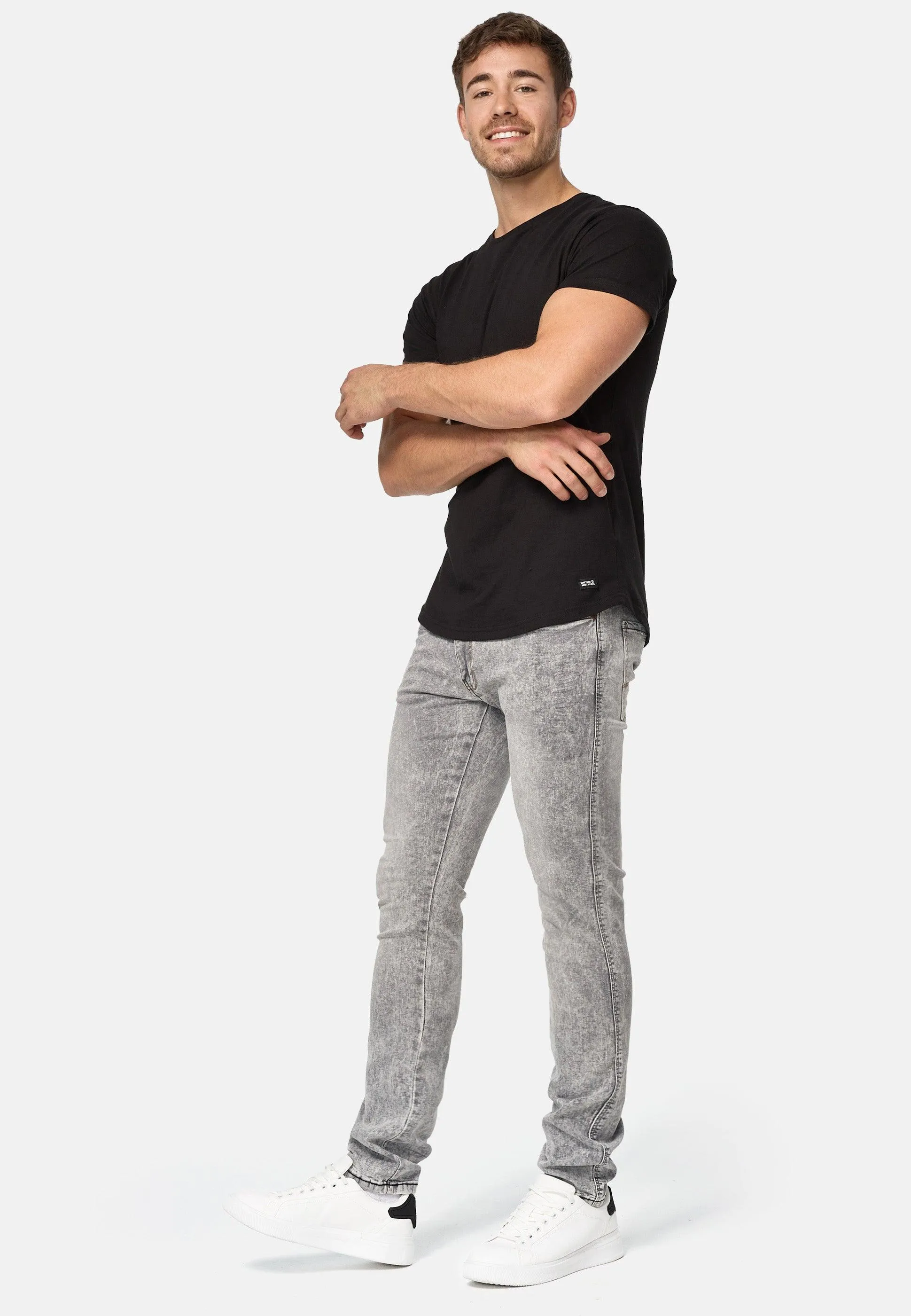 Indicode Herren Jake Super Stretch Jeanshose aus 90% Baumwolle mit 5 Taschen