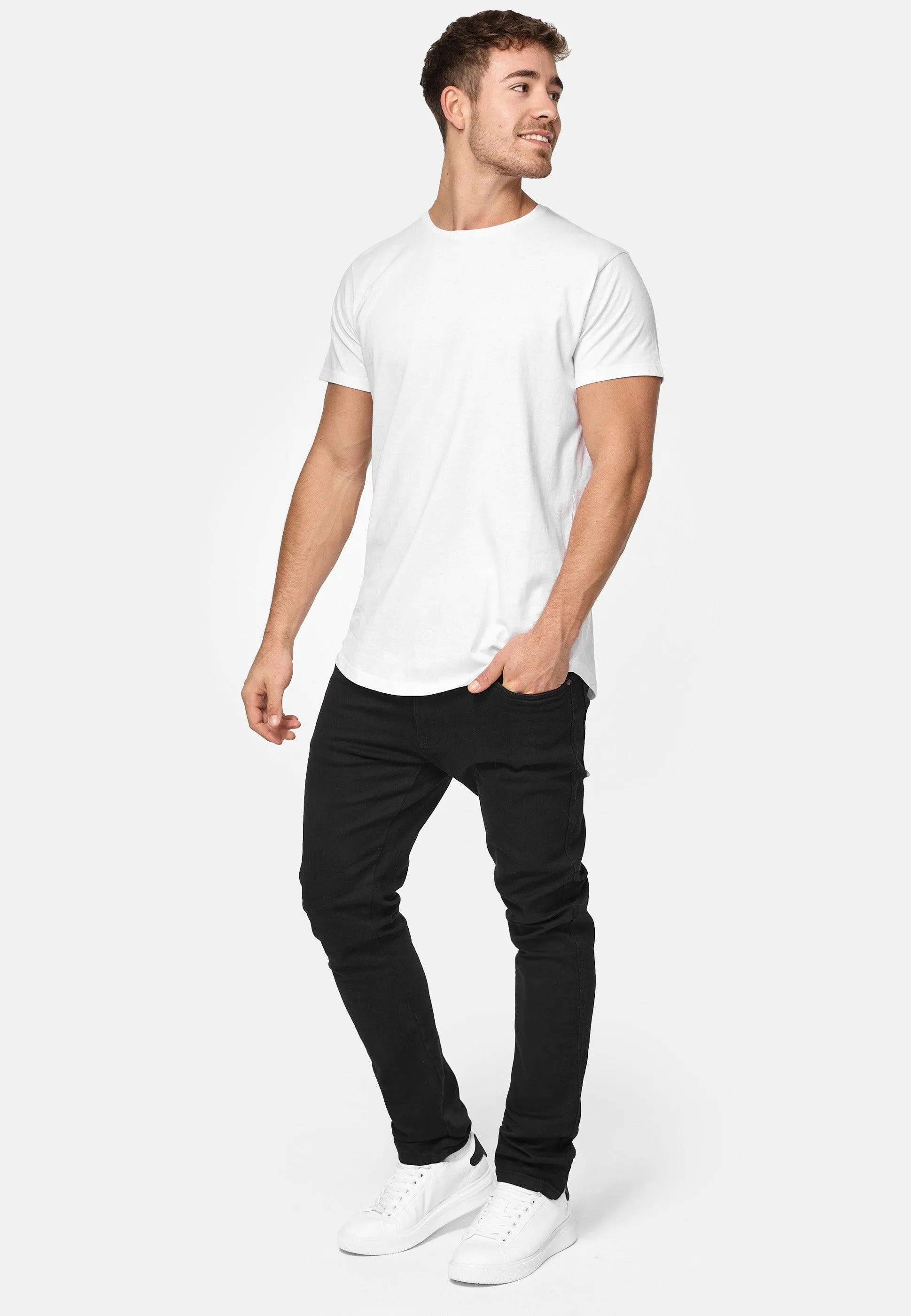 Indicode Herren Jake Super Stretch Jeanshose aus 90% Baumwolle mit 5 Taschen