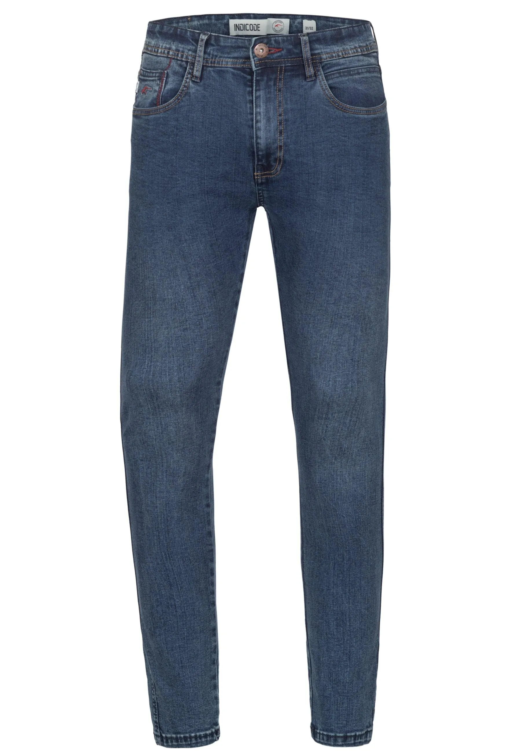 Indicode Herren Jake Super Stretch Jeanshose aus 90% Baumwolle mit 5 Taschen