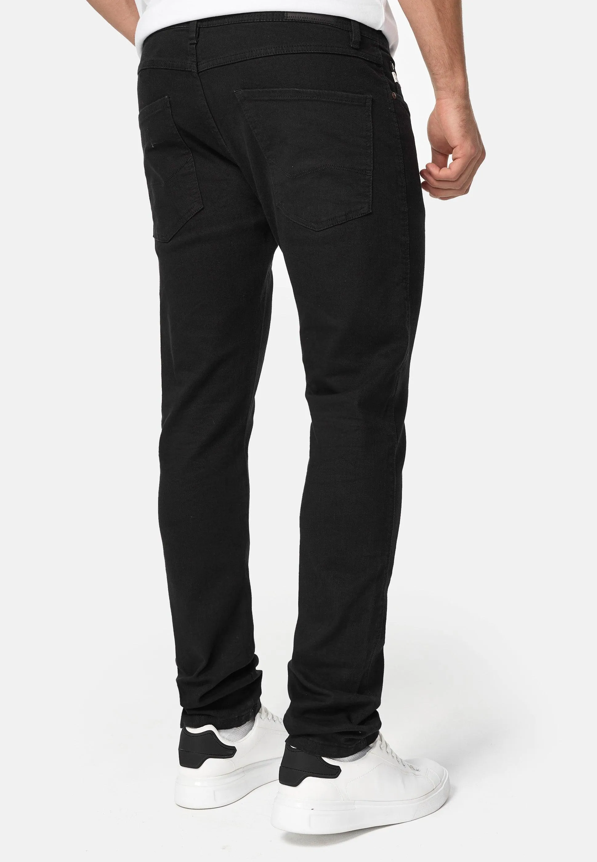 Indicode Herren Jake Super Stretch Jeanshose aus 90% Baumwolle mit 5 Taschen