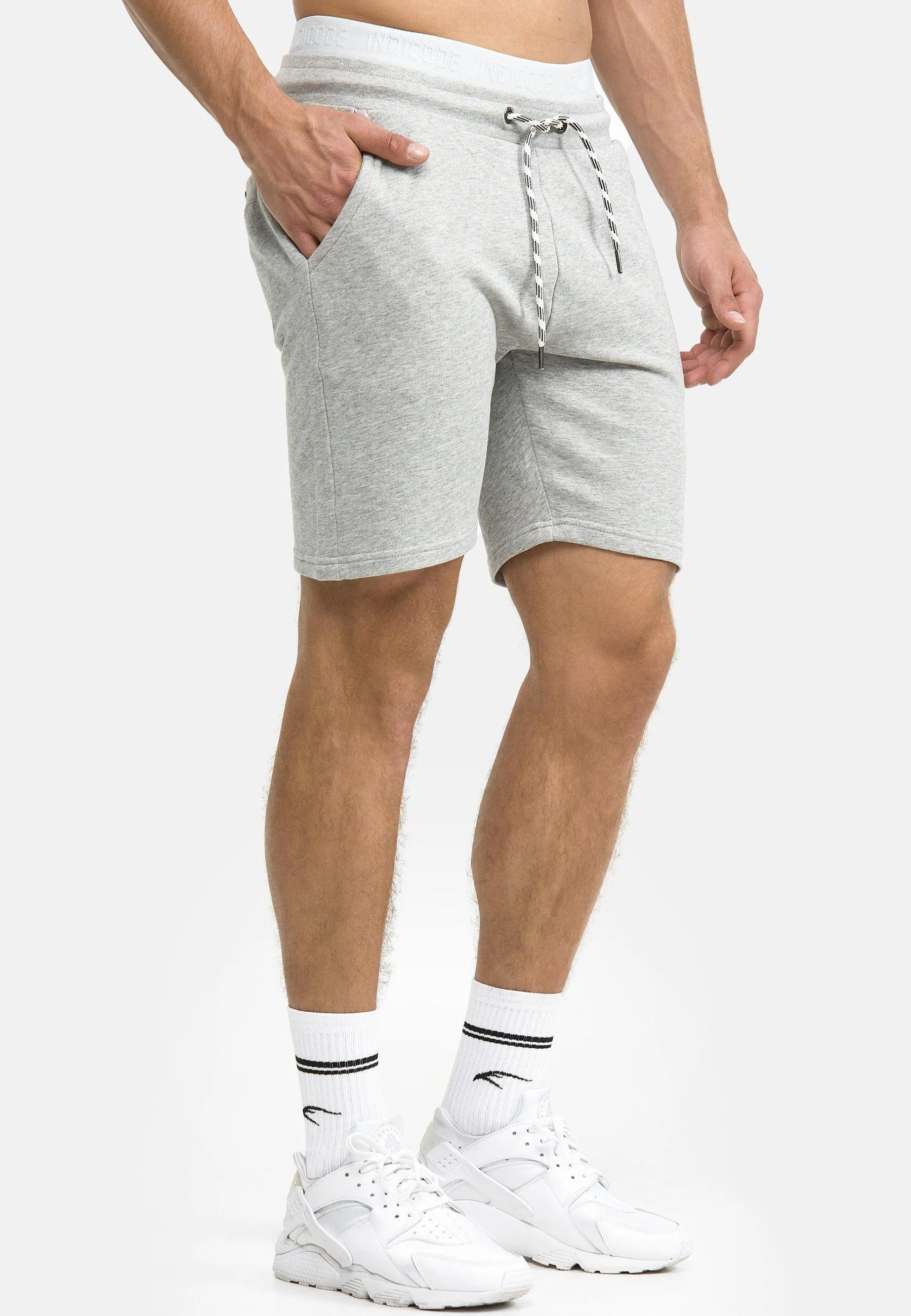 Indicode Herren Yates Sweatshorts mit Kordelzug und 3 Taschen