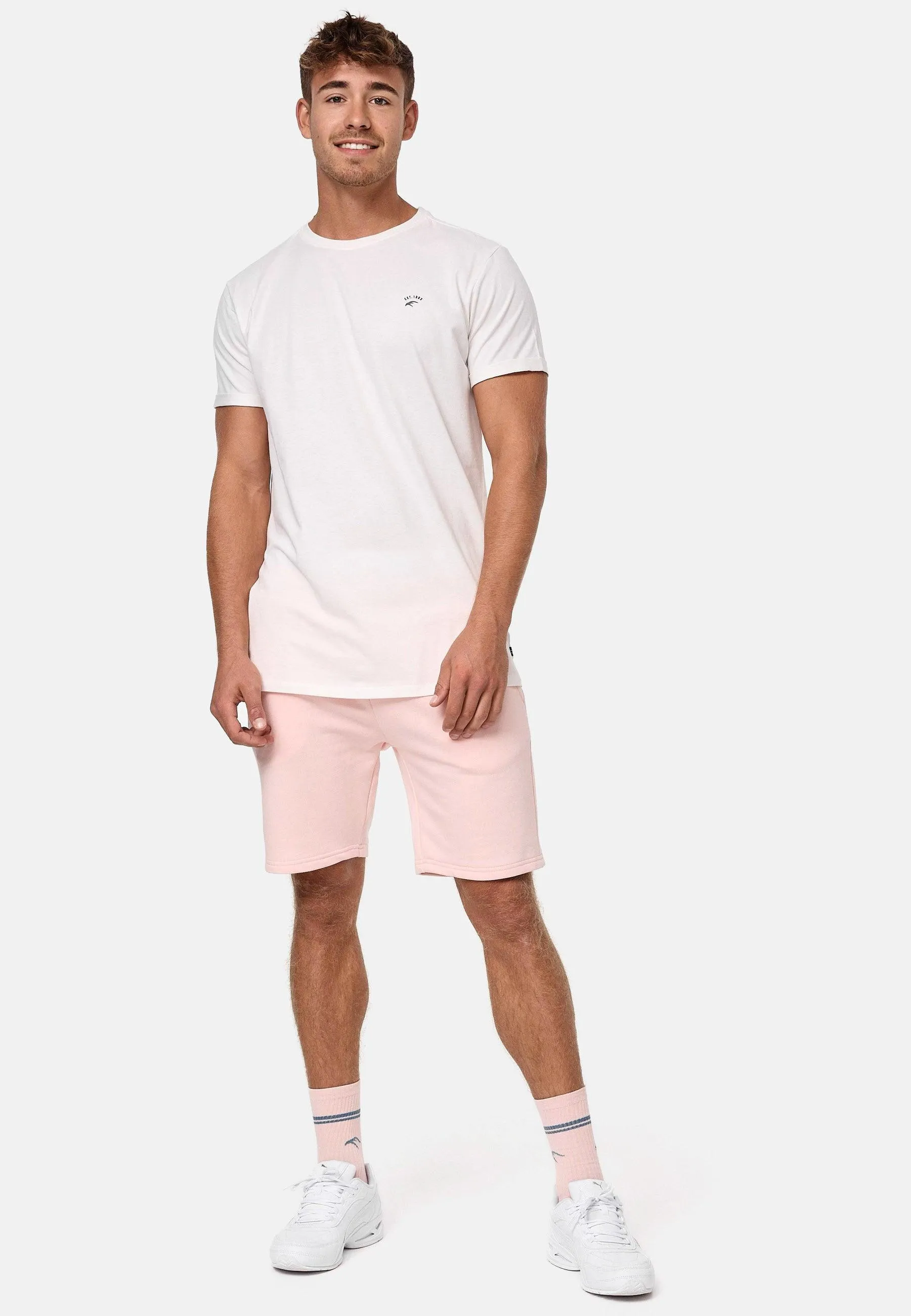 Indicode Herren Yates Sweatshorts mit Kordelzug und 3 Taschen