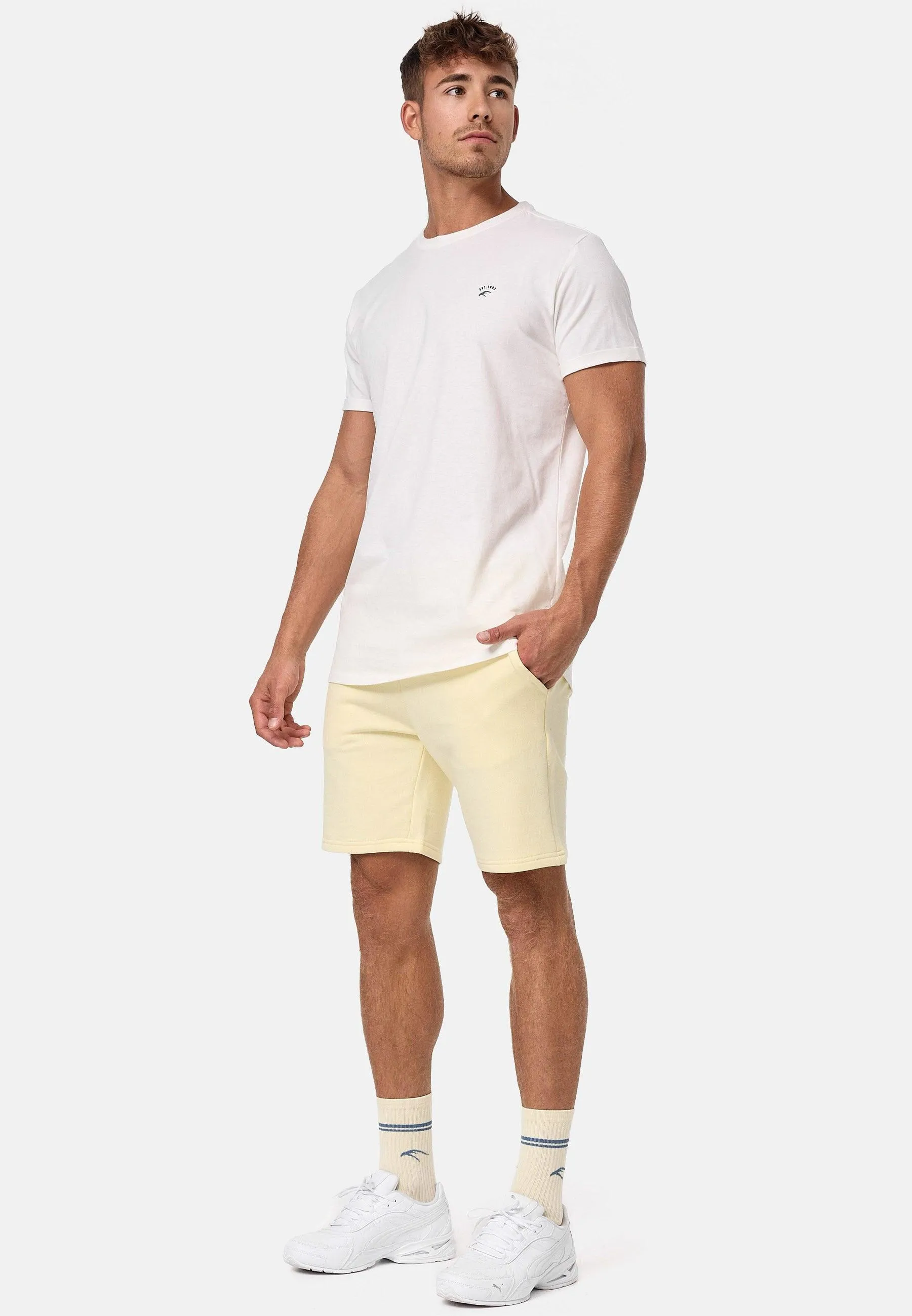 Indicode Herren Yates Sweatshorts mit Kordelzug und 3 Taschen