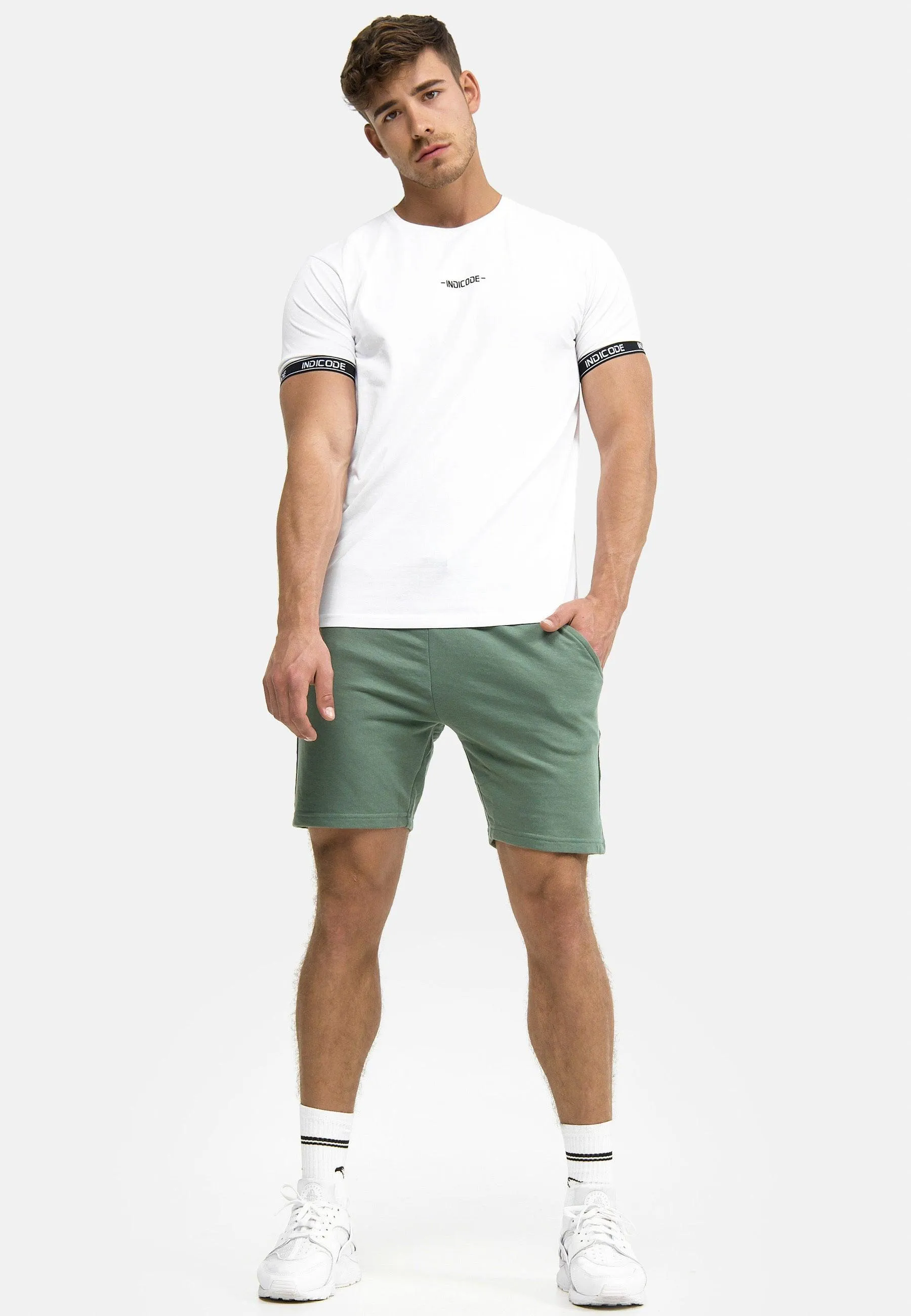Indicode Herren Yates Sweatshorts mit Kordelzug und 3 Taschen