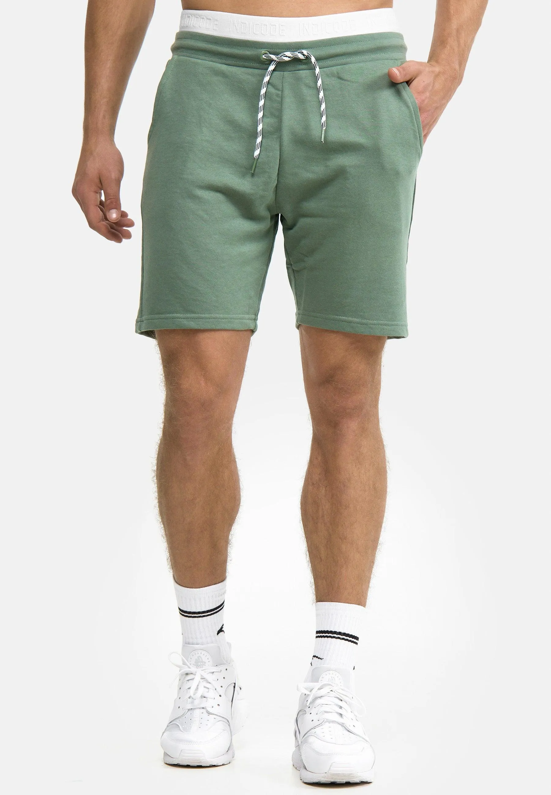 Indicode Herren Yates Sweatshorts mit Kordelzug und 3 Taschen