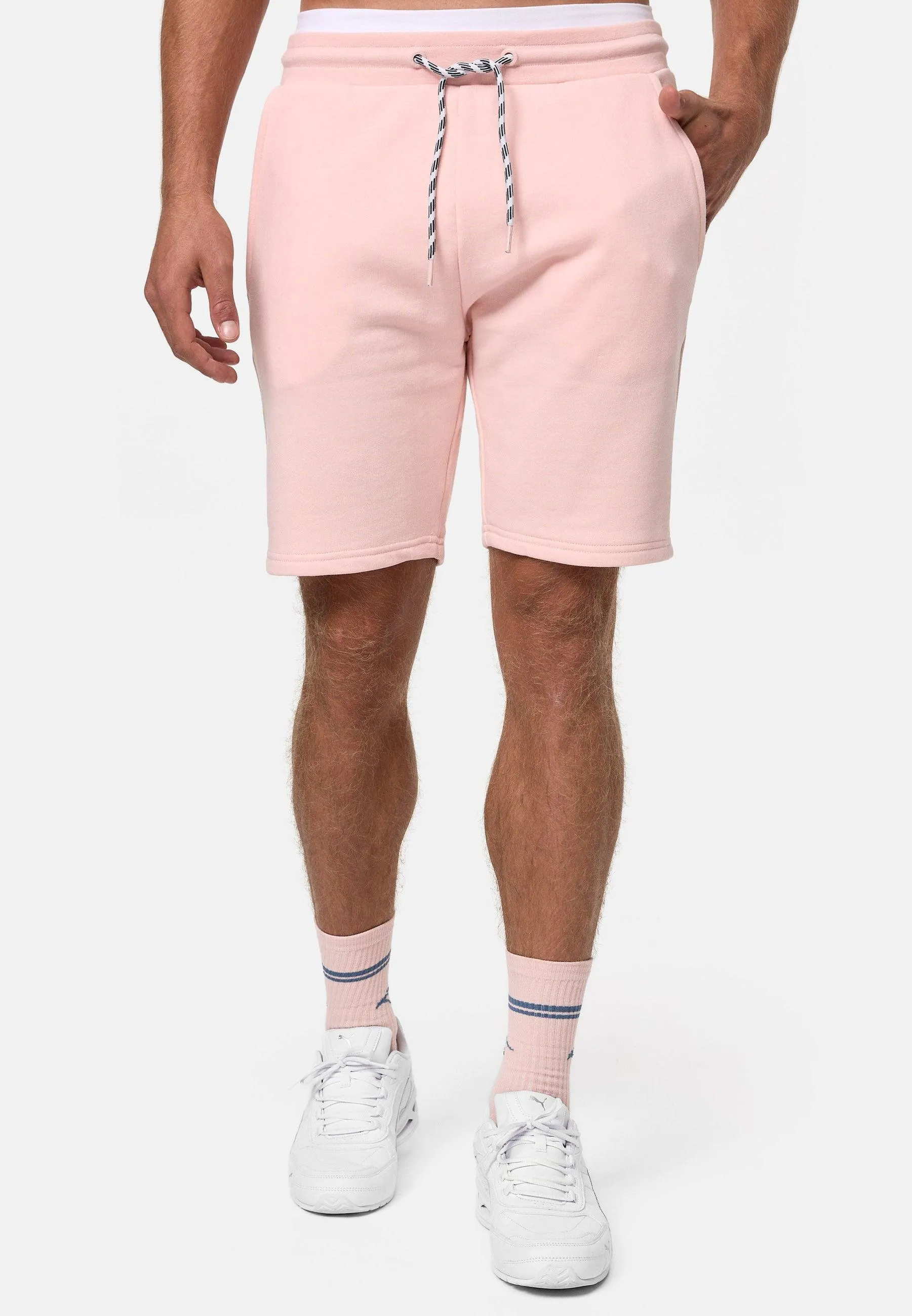 Indicode Herren Yates Sweatshorts mit Kordelzug und 3 Taschen