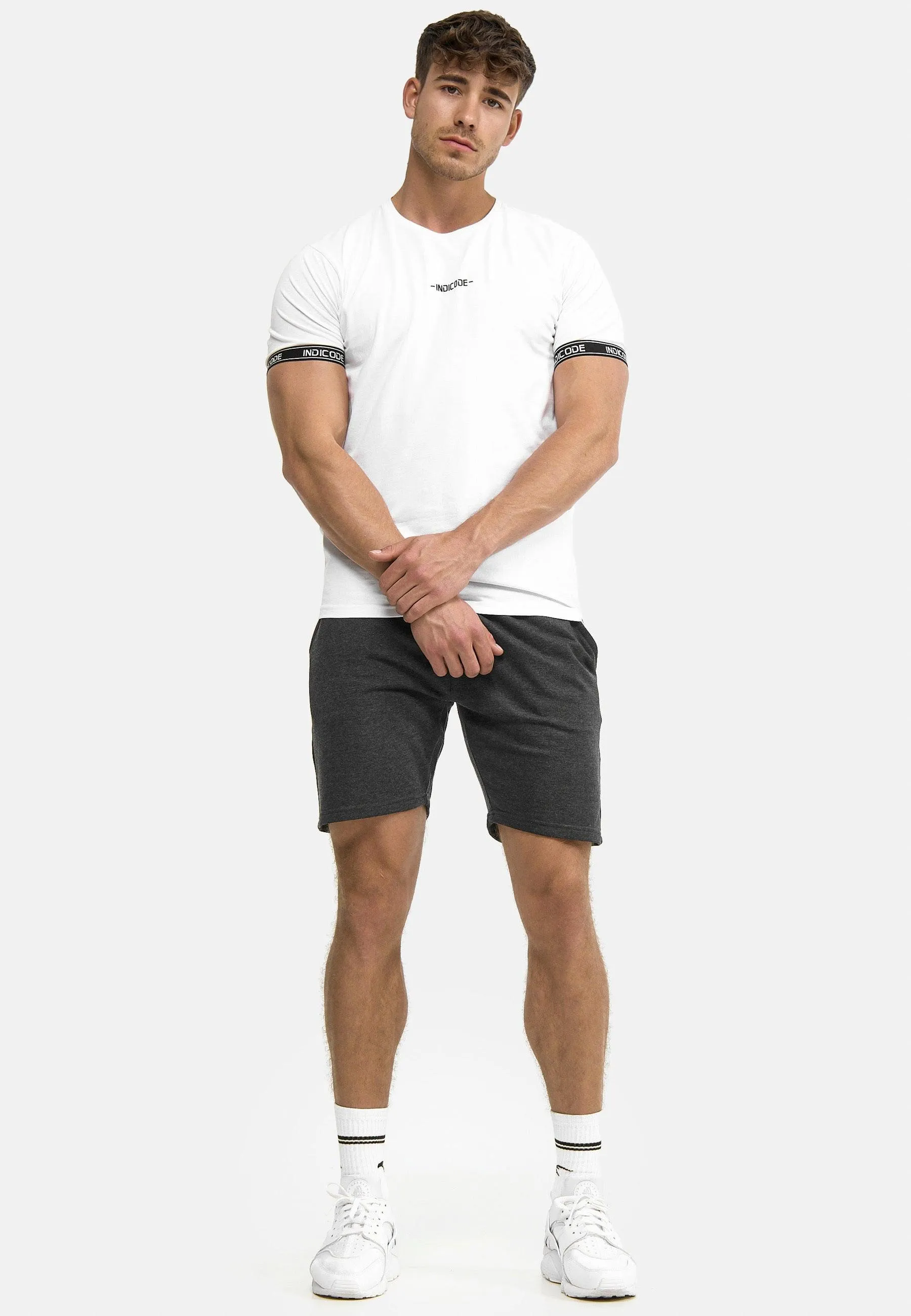Indicode Herren Yates Sweatshorts mit Kordelzug und 3 Taschen