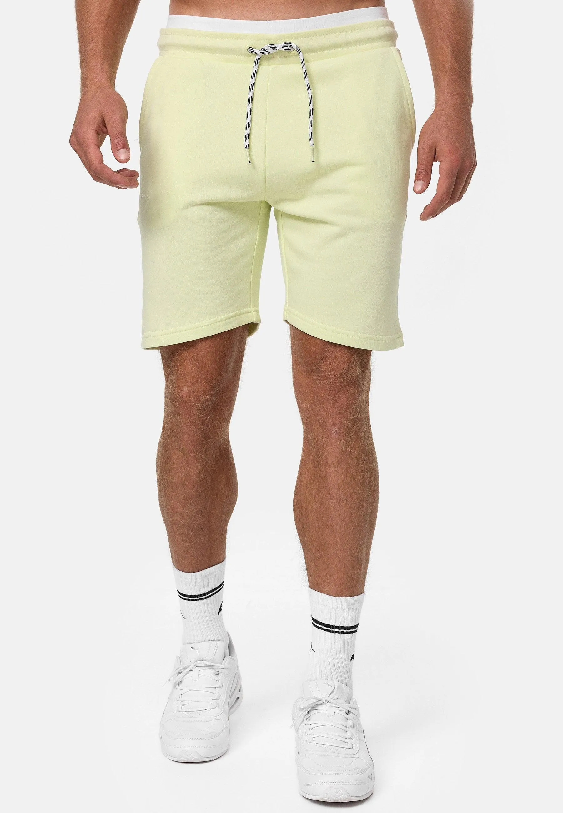 Indicode Herren Yates Sweatshorts mit Kordelzug und 3 Taschen