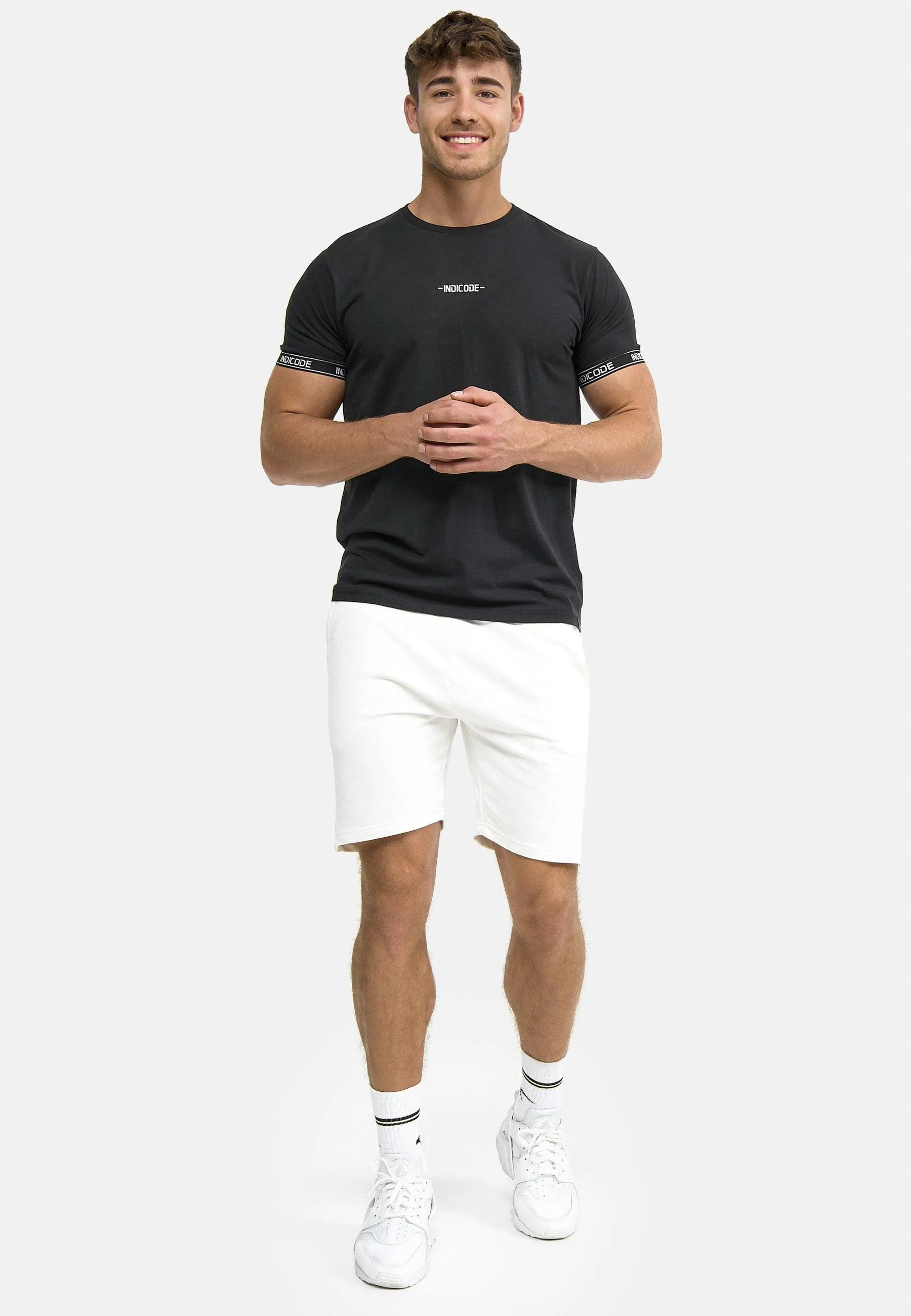 Indicode Herren Yates Sweatshorts mit Kordelzug und 3 Taschen