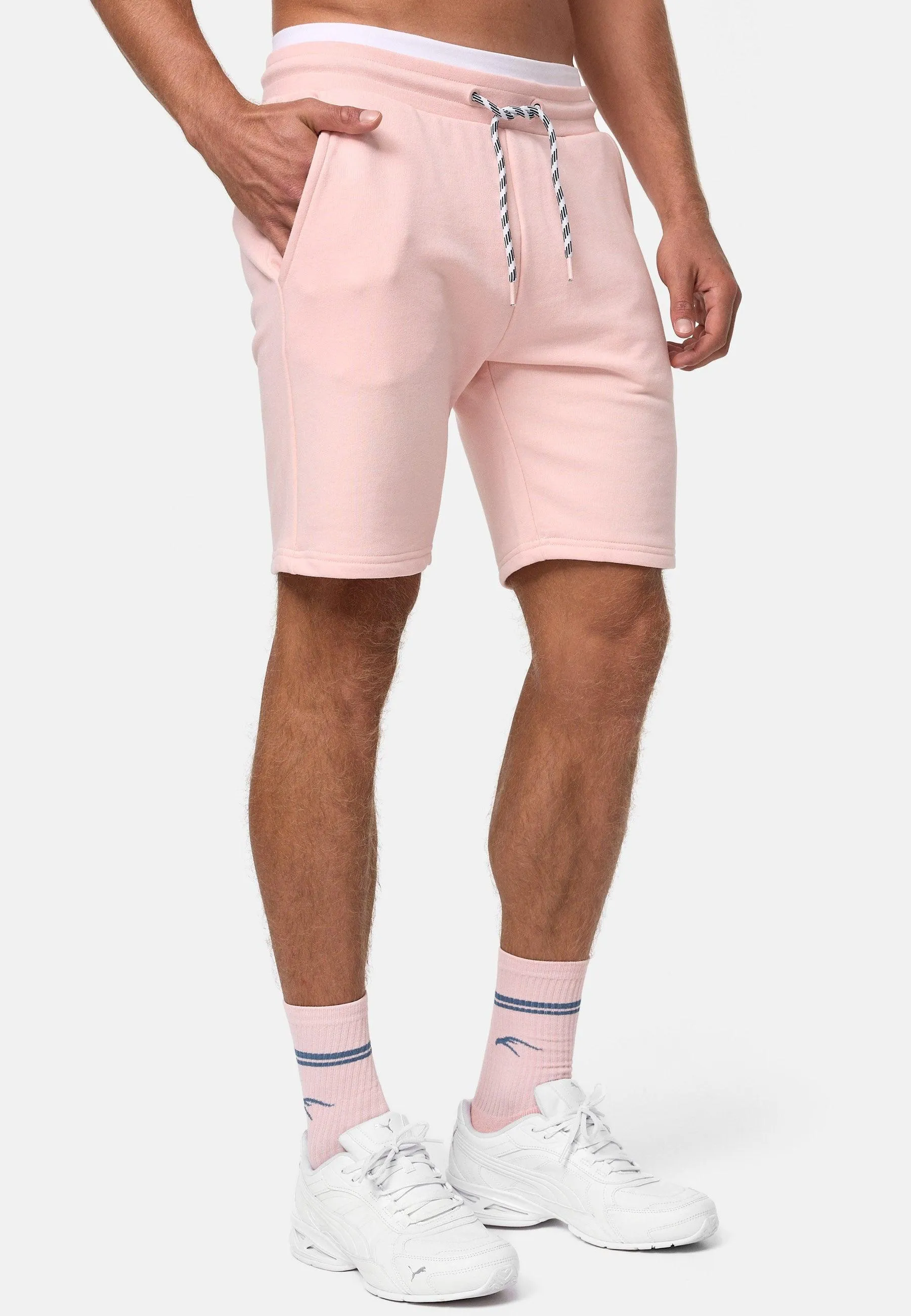 Indicode Herren Yates Sweatshorts mit Kordelzug und 3 Taschen