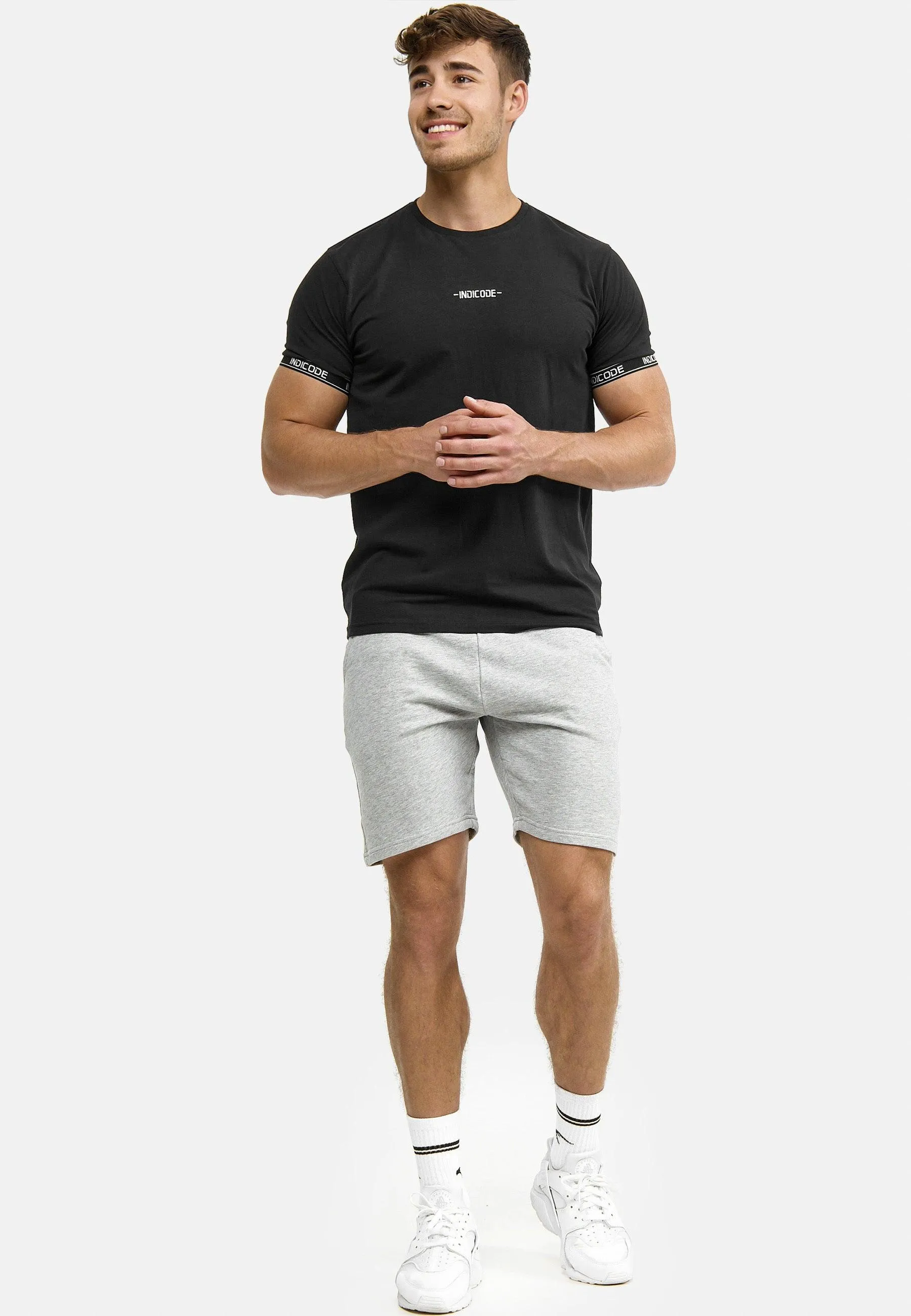 Indicode Herren Yates Sweatshorts mit Kordelzug und 3 Taschen