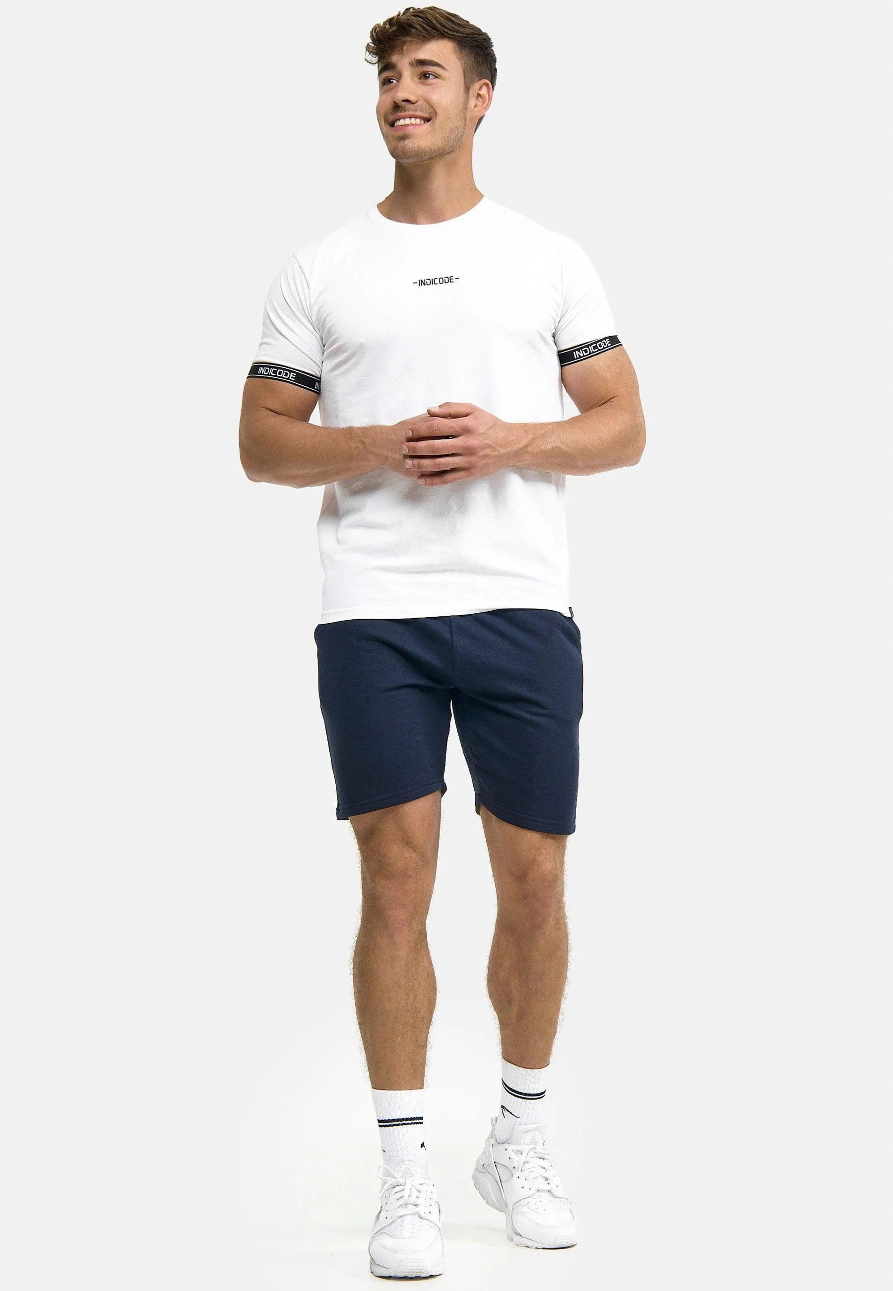 Indicode Herren Yates Sweatshorts mit Kordelzug und 3 Taschen