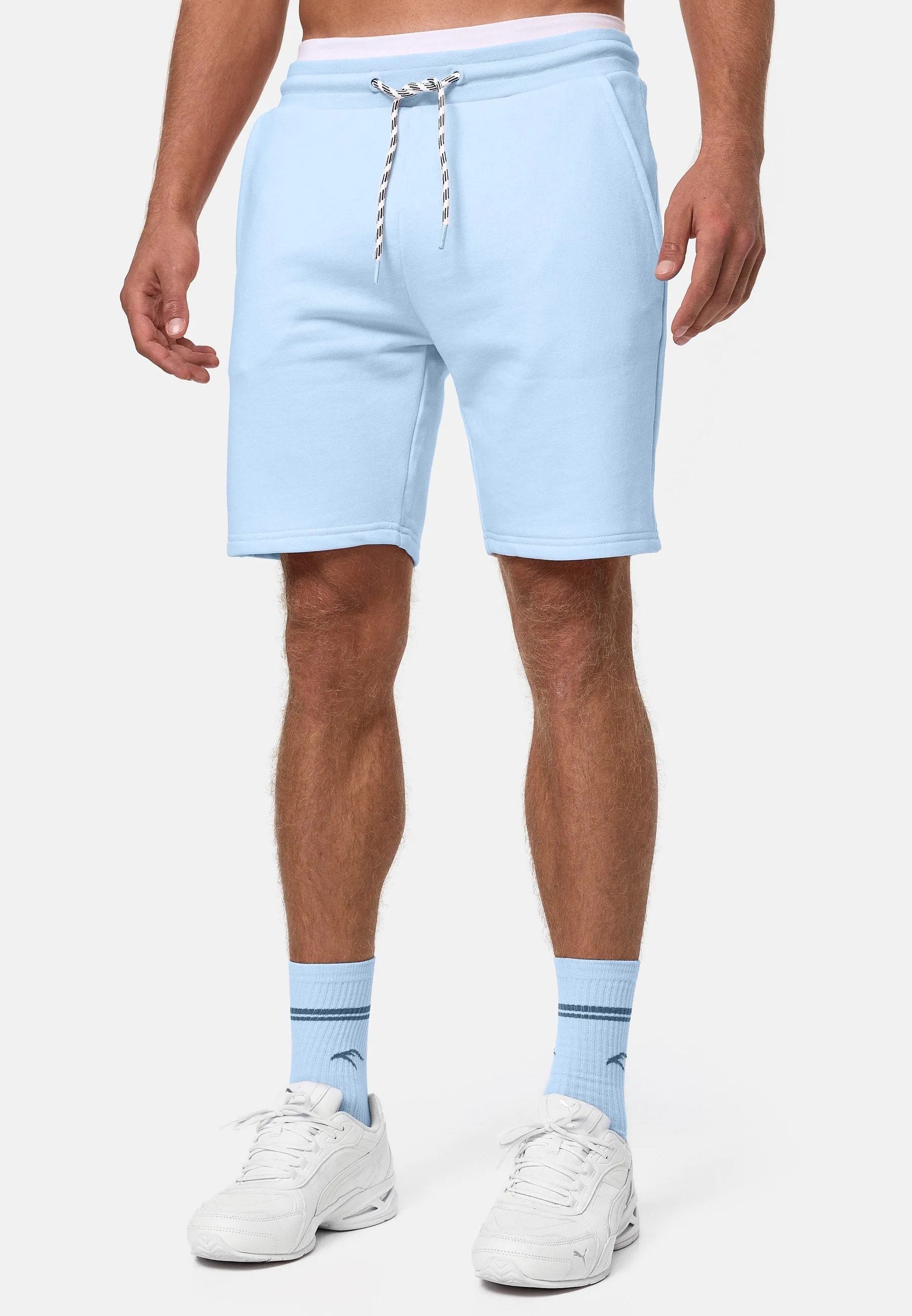 Indicode Herren Yates Sweatshorts mit Kordelzug und 3 Taschen
